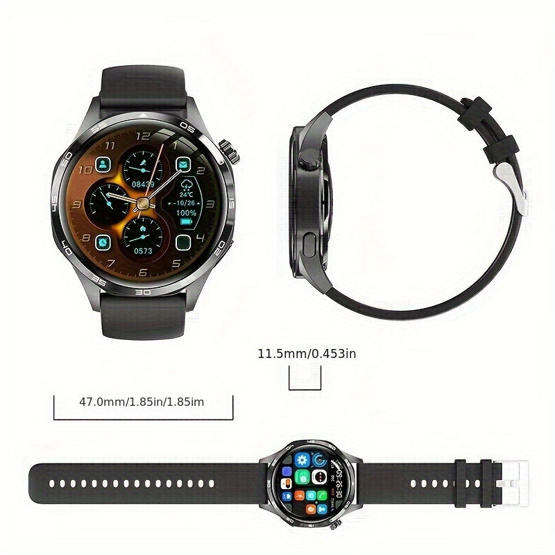 New Watch 5 Pro Smartwatch With 1.53-inch High-definition Screen, Voice Calling, Wireless Calling, NFC Access Control, Outdoor Sports Trajectory Smartwatch With Voice Assistant, Compass, Pedometer, Suitable For Android/iPhone