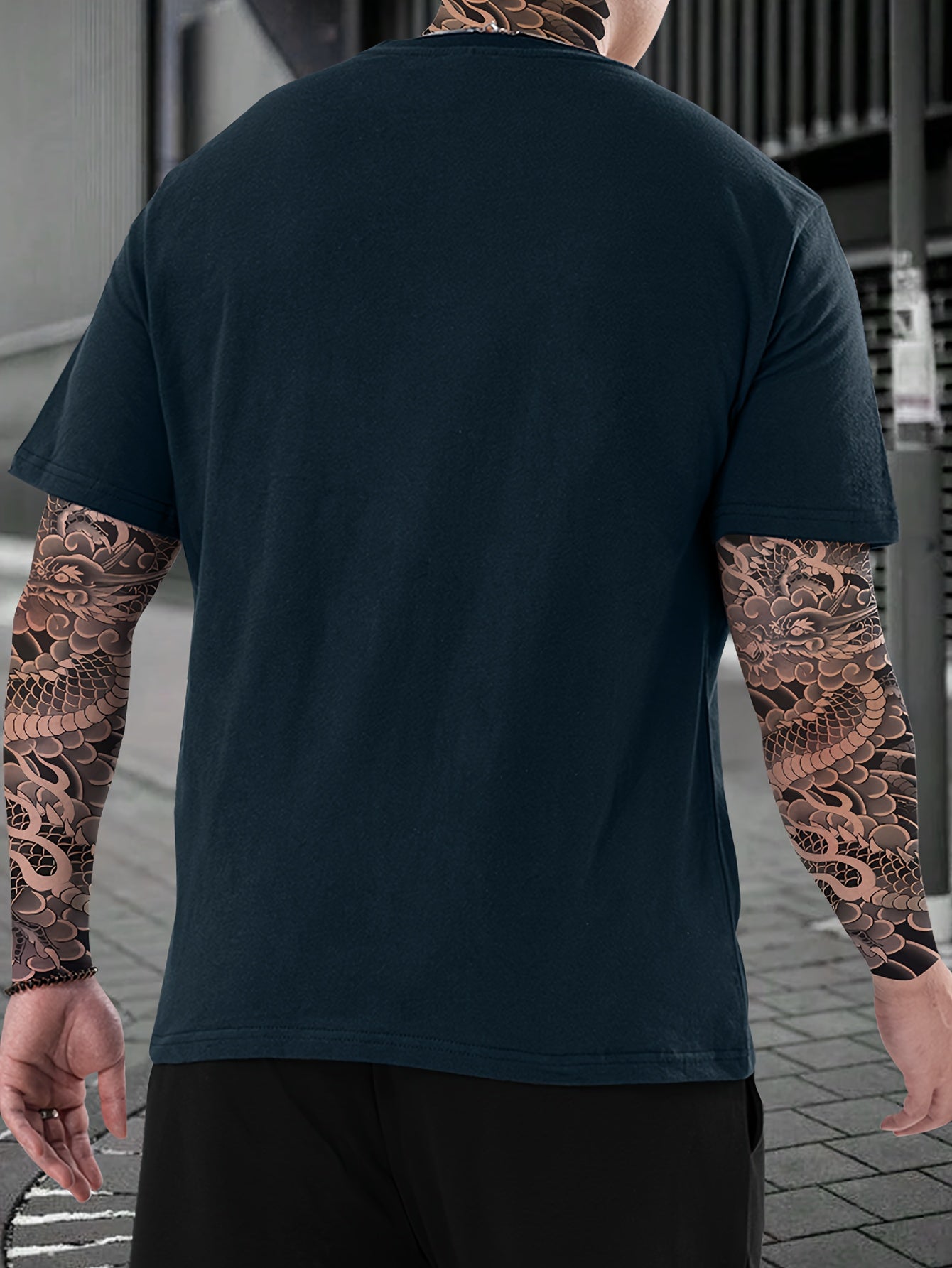 Lemonade Print, Men's Crew Neck Short Sleeve Fashion T-Shirt, Casual Comfy Top For Spring & Summer Holiday Leisure Vacation, Men's Clothing As Gift
