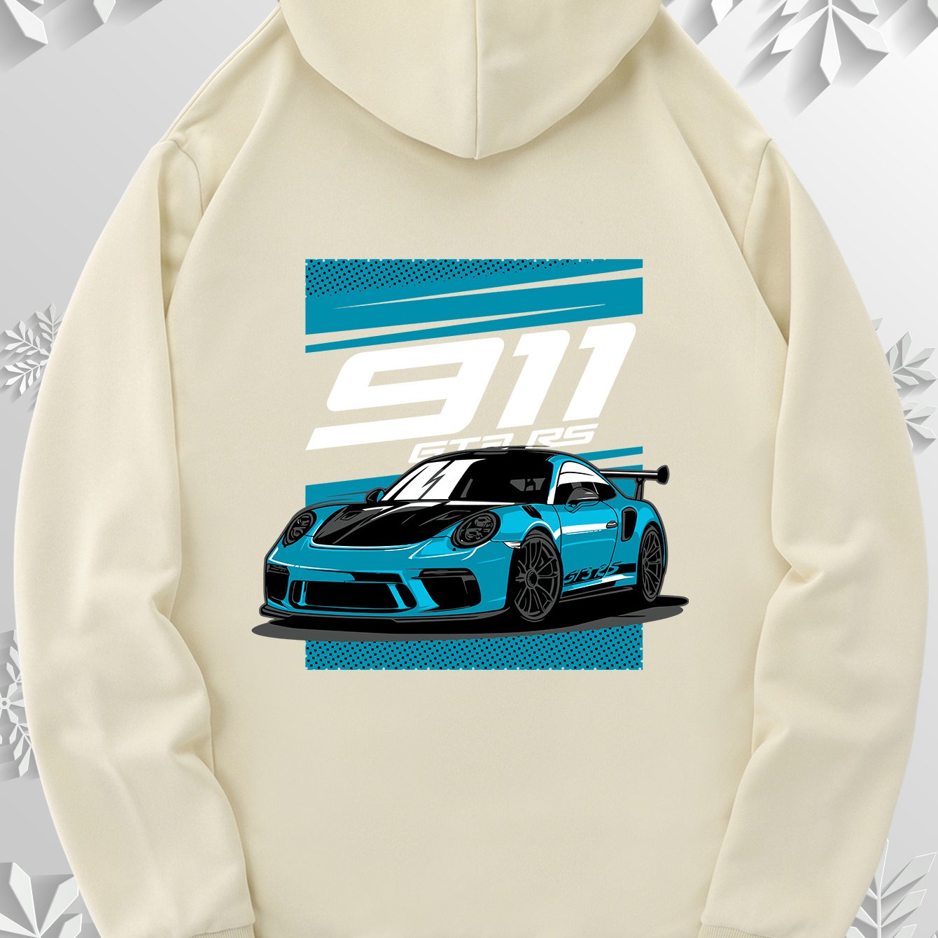 Cartoon sports car style hoodie | Cool racing car print design on the back, simple front, paying tribute to the classics, 9 colors to freely match, the best choice for car enthusiasts!