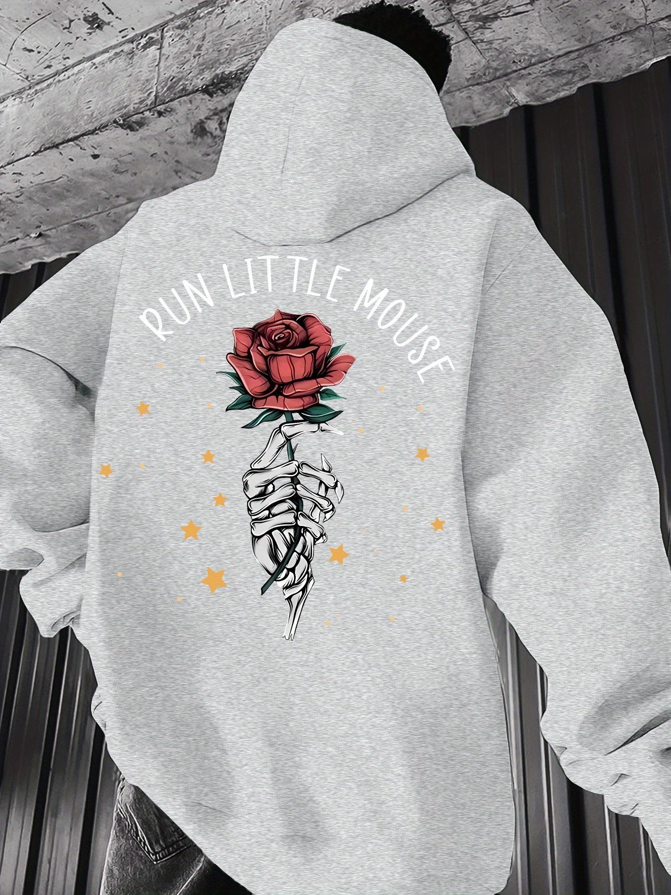 Men's Casual Hoodie with Geometric Print - Drawstring, Kangaroo Pocket Pullover Sweatshirt for Spring/Fall