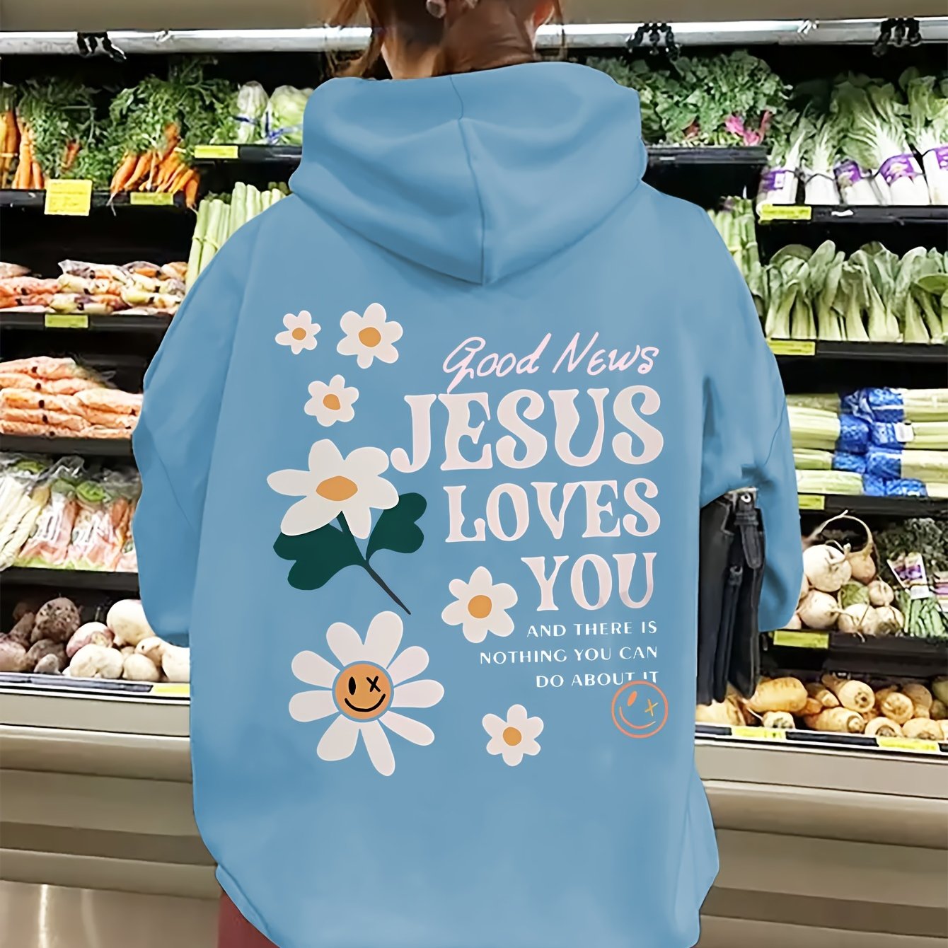 Personalized Letter Flowers Hoodie: Relaxed Regular Fits, Soft and Slightly Stretchable Polyester, Long Sleeve Design - Perfect for Fall/Winter Women