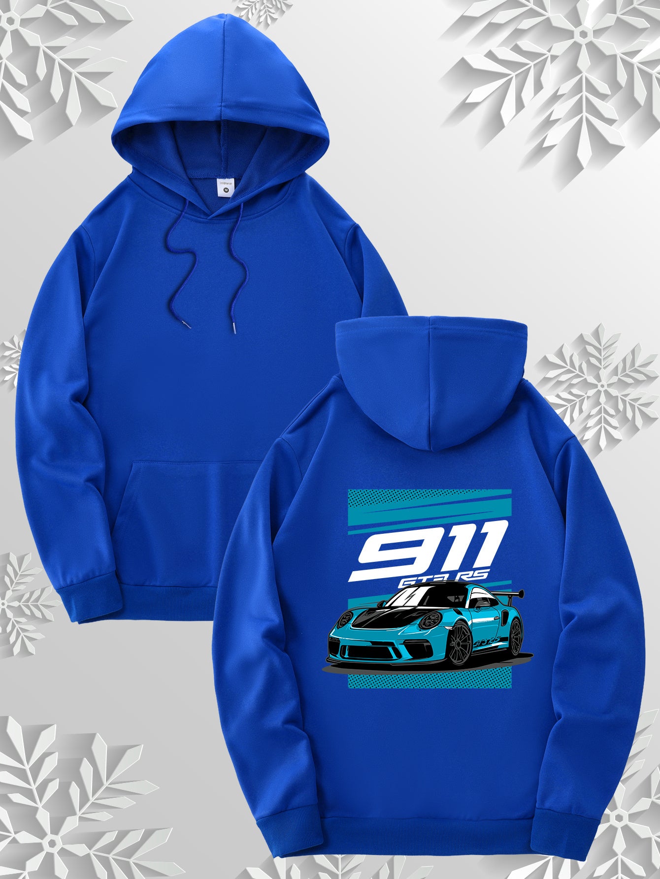 Cartoon sports car style hoodie | Cool racing car print design on the back, simple front, paying tribute to the classics, 9 colors to freely match, the best choice for car enthusiasts!