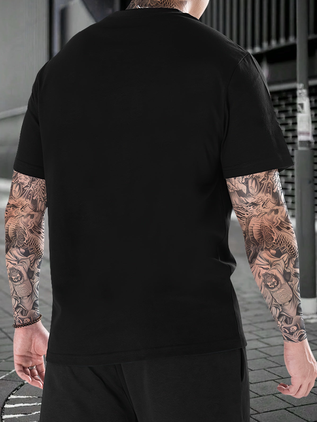 Lemonade Print, Men's Crew Neck Short Sleeve Fashion T-Shirt, Casual Comfy Top For Spring & Summer Holiday Leisure Vacation, Men's Clothing As Gift