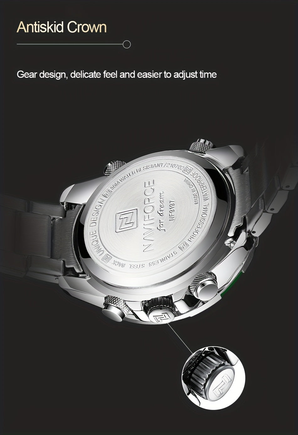 NAVIFORCE Watches with Dual Display, Waterproof Men'S Watch, Perfect for Gifting.