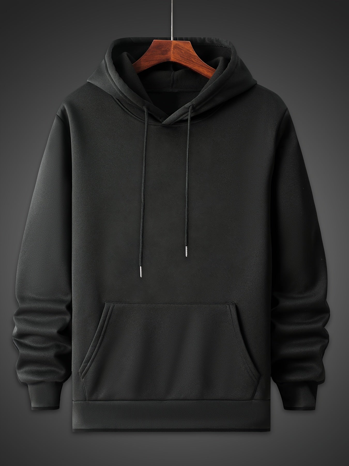 MAKE MONEY NOT FRIENDS Print Kangaroo Pocket Hoodie, Casual Long Sleeve Hoodies Pullover Sweatshirt, Men's Clothing, For Fall Winter