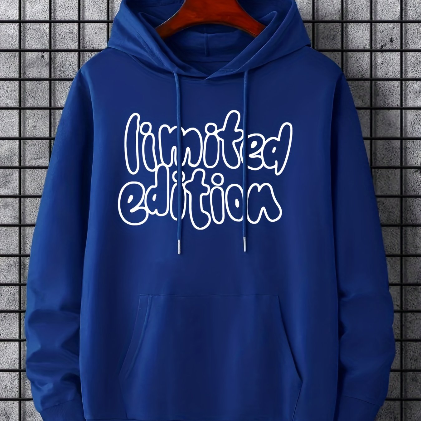 ''Limited Edition'' Graphic Men's Fleece Casual Drawstring Hoodie Sweatshirt Long Sleeve Fashion Hooded Pullover Hoodies With Pocket
