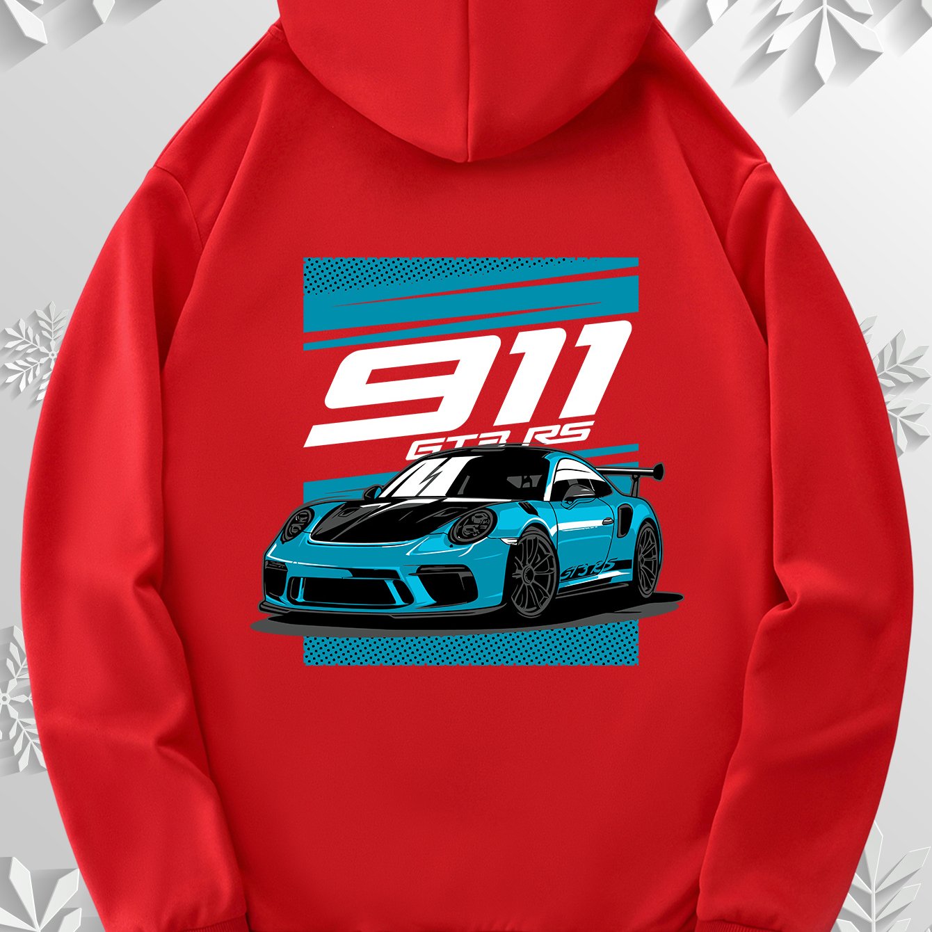 Cartoon sports car style hoodie | Cool racing car print design on the back, simple front, paying tribute to the classics, 9 colors to freely match, the best choice for car enthusiasts!