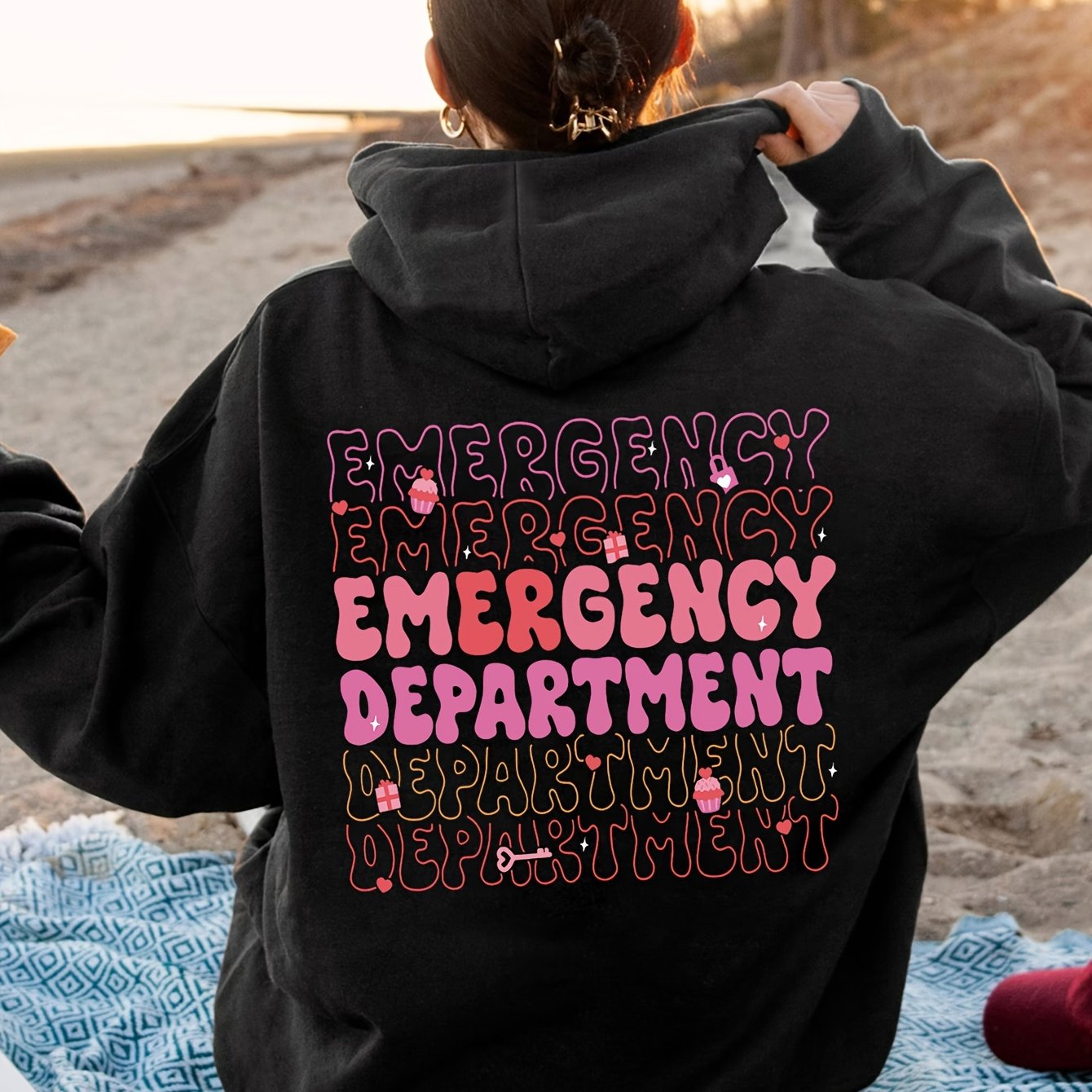 Women'S Casual Printed Graphic Hoodie