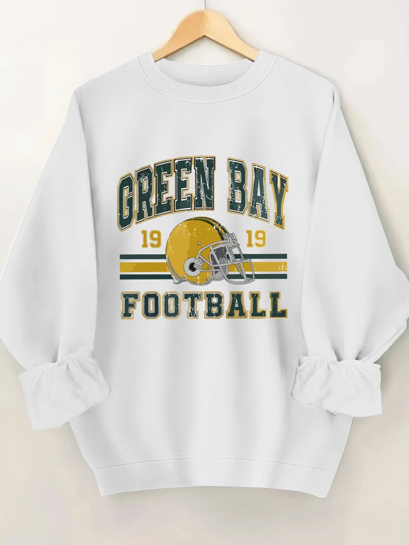Letter Print Crew Neck Casual Sweatshirt, Polyester 100% Women'S Clothing for Fall & Spring