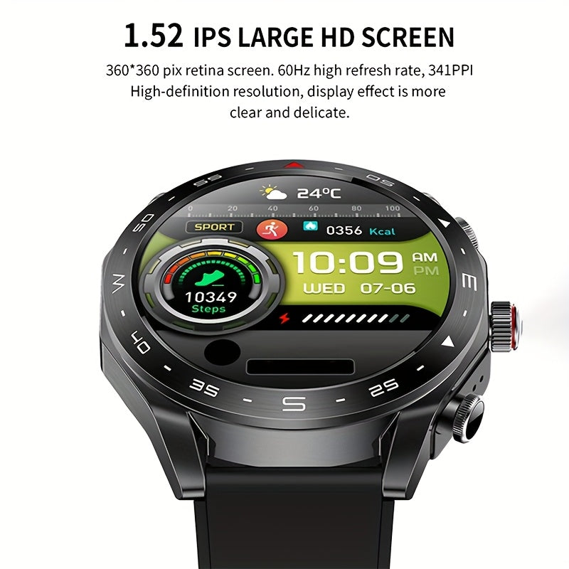 [Popular Choice] Smart Watch with Built-in TWS Headphones - AI Voice, HD Touch Screen, Fitness Tracker, Watch with Steel/Silicone Strap for Men