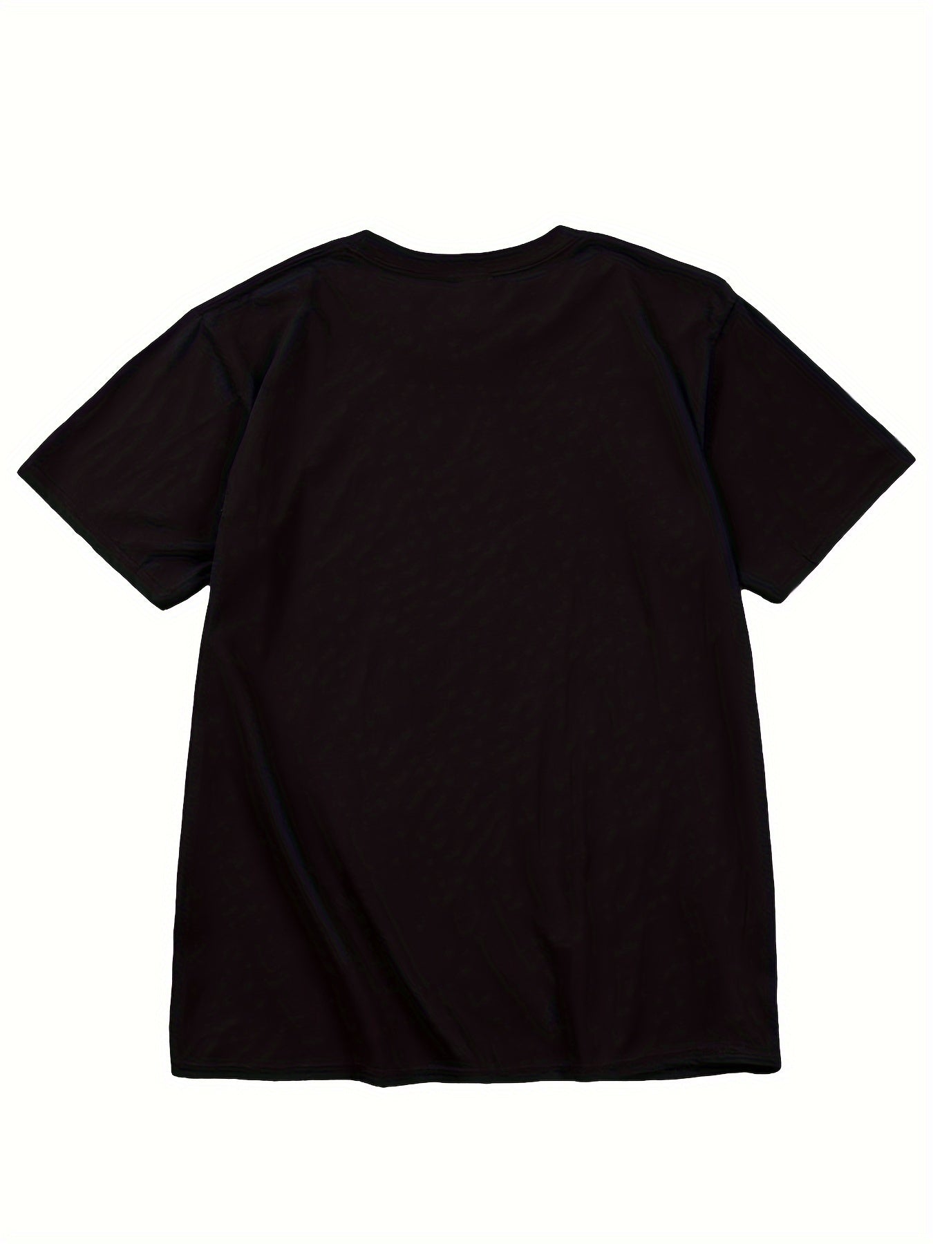 Unisex Abstract Geometric Graphic Print Letter Casual T-Shirt | Cotton Blend Short Sleeve Crew Neck Tee | 50% Cotton 50% Polyester Casual Wear | Digital Heat Transfer Knit Fabric Top - Slight Stretch, Regular Fit, 190gsm