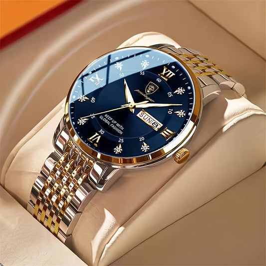 Men's Stylish Quartz Watch - 1 Piece, Elegant Timepiece for Formal Occasions