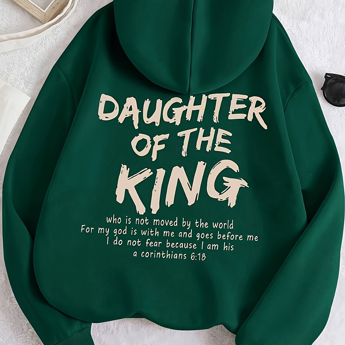 Letter Print Kangaroo Pocket Hoodie, Casual Long Sleeve Drawstring Hoodies Sweatshirt, Women's Clothing