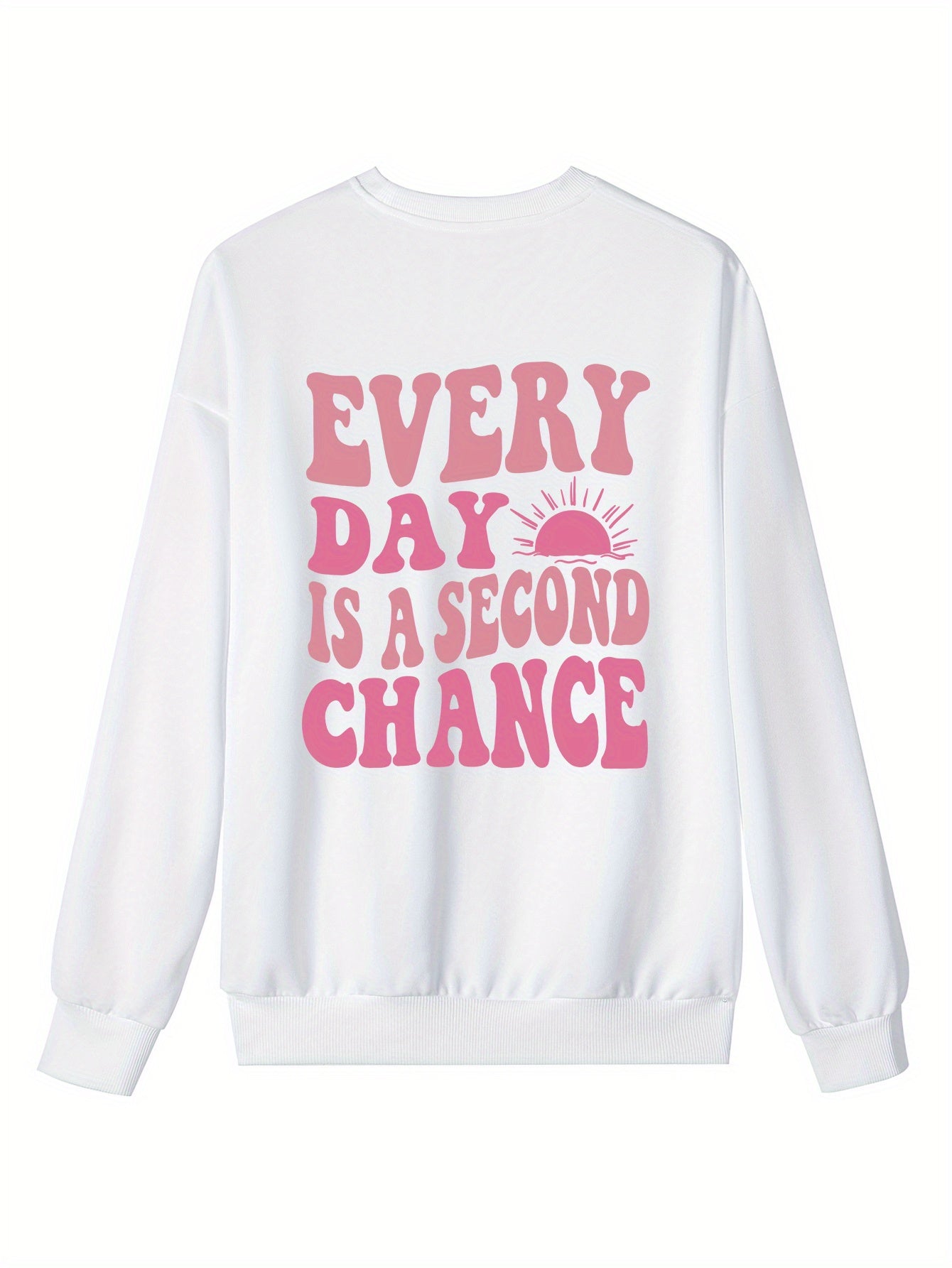 Letter Print Pullover Sweatshirt, Casual Long Sleeve Crew Neck Sweatshirt For Fall & Winter, Women's Clothing