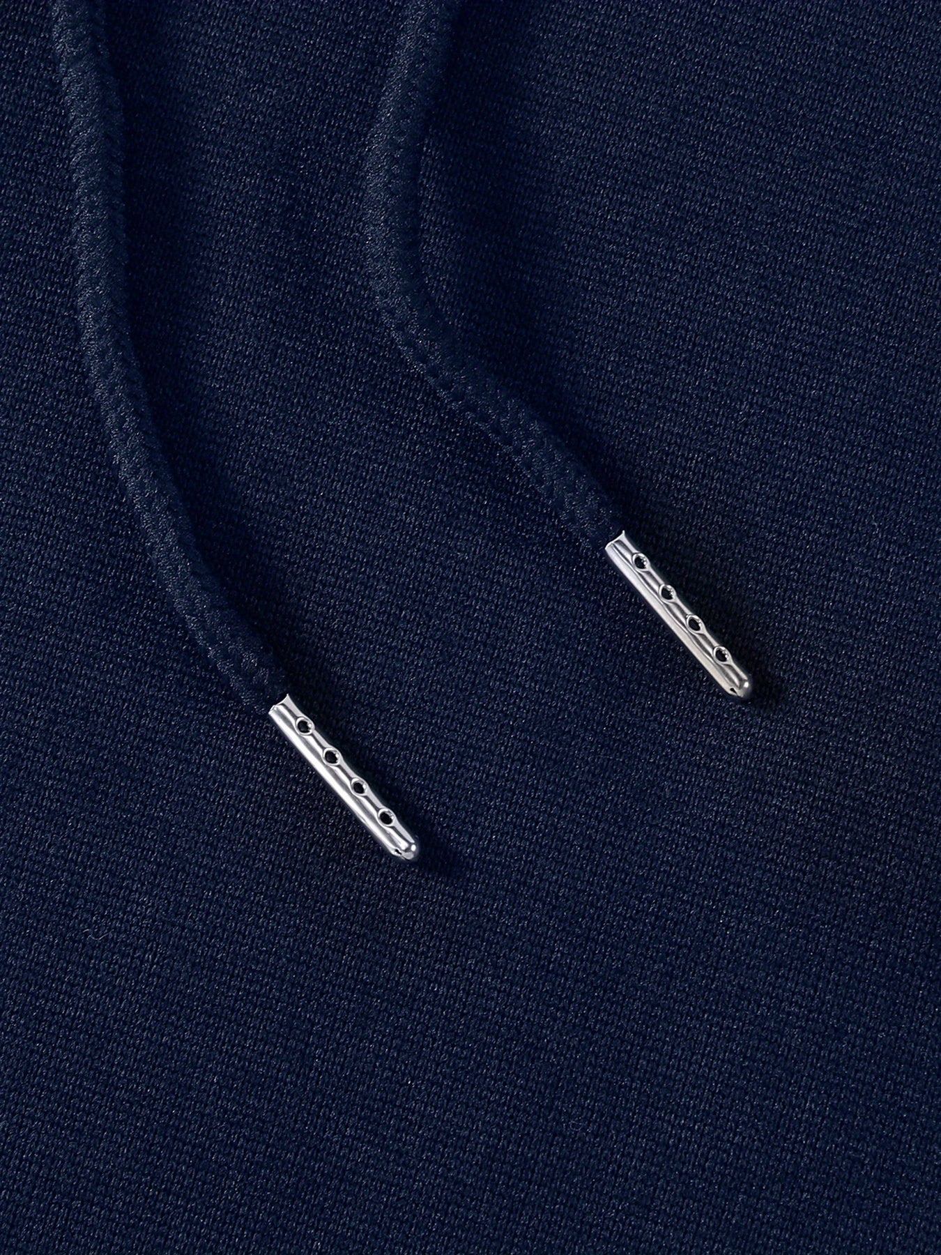 Men's Navy Blue Hooded Sweatshirt - "IT's NEVER LUCK IT's ALWAYS GOD" Print, Casual Polyester Knit, Long Sleeve with Kangaroo Pocket, Machine Washable for Spring & Autumn