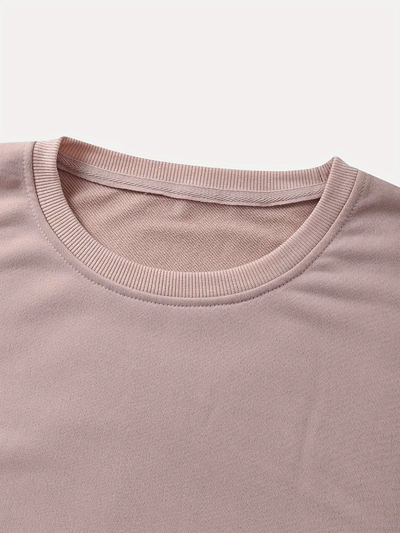 Letter Print Crew Neck Casual Sweatshirt, Polyester 100% Women'S Clothing for Fall & Spring