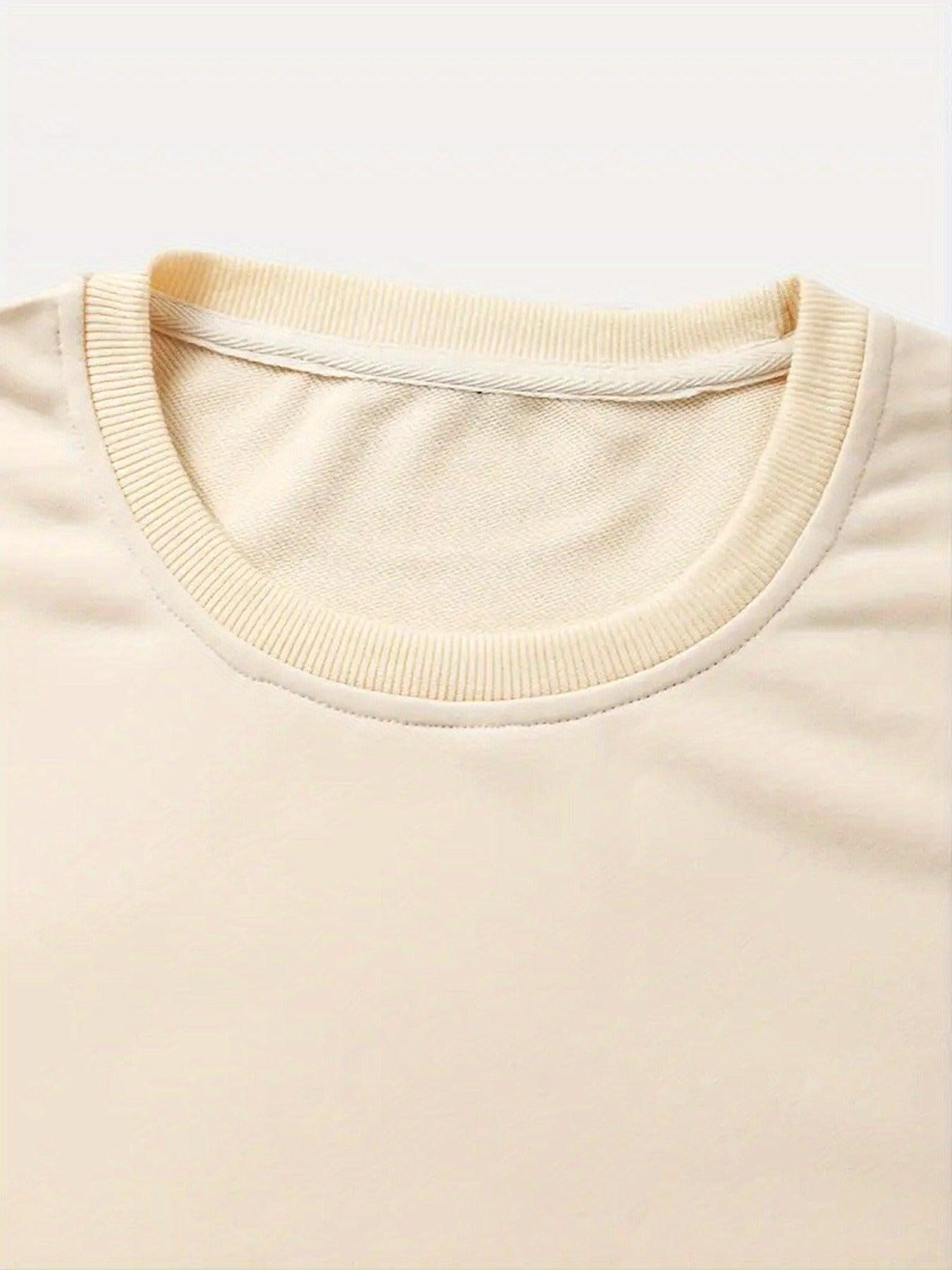Letter Print Crew Neck Casual Sweatshirt, Polyester 100% Women'S Clothing for Fall & Spring