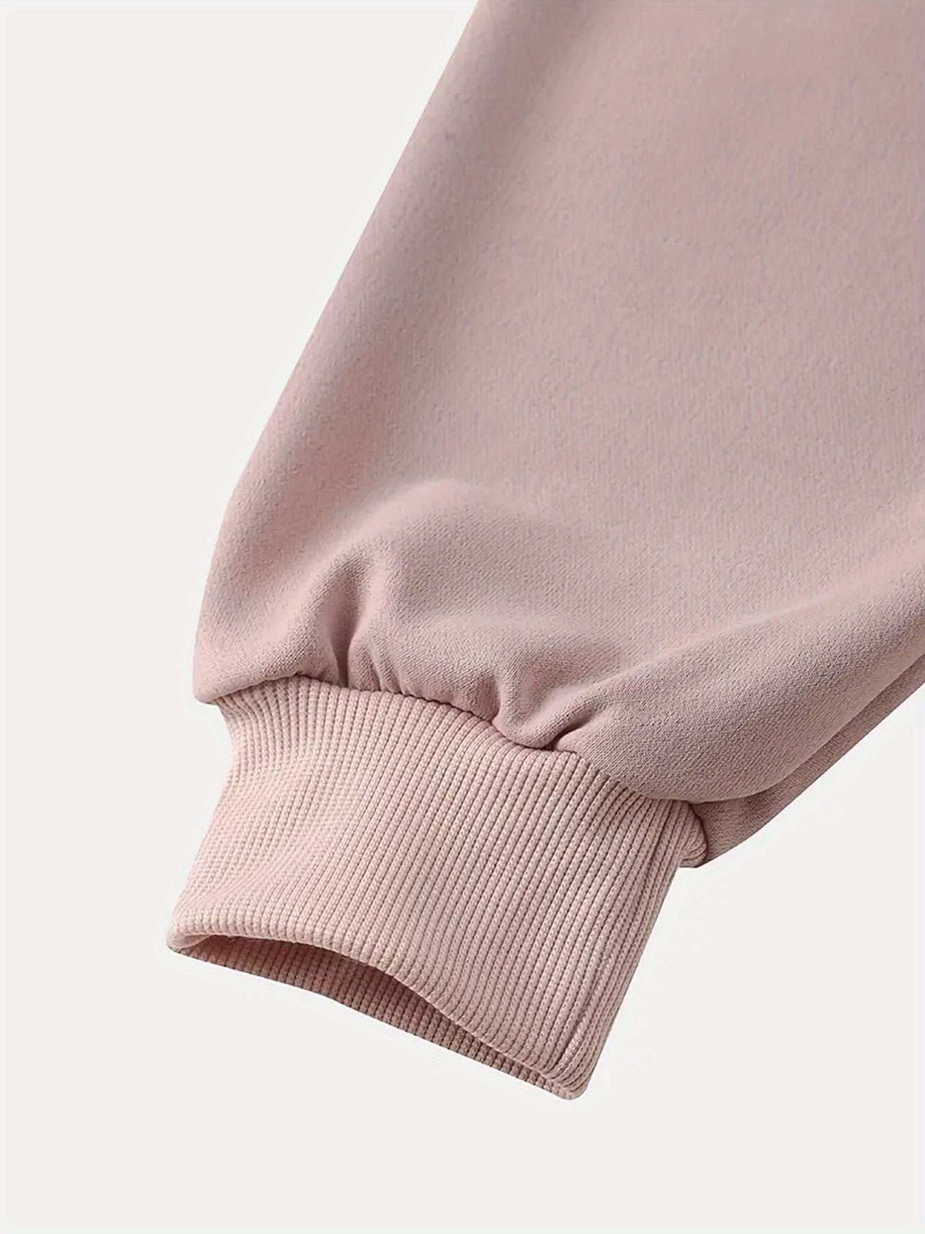 Letter Print Crew Neck Casual Sweatshirt, Polyester 100% Women'S Clothing for Fall & Spring