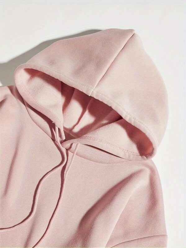 Cat Print Kangaroo Pocket Hoodie, Casual Long Sleeve Drawstring Hoodies Sweatshirt, Women's Clothing