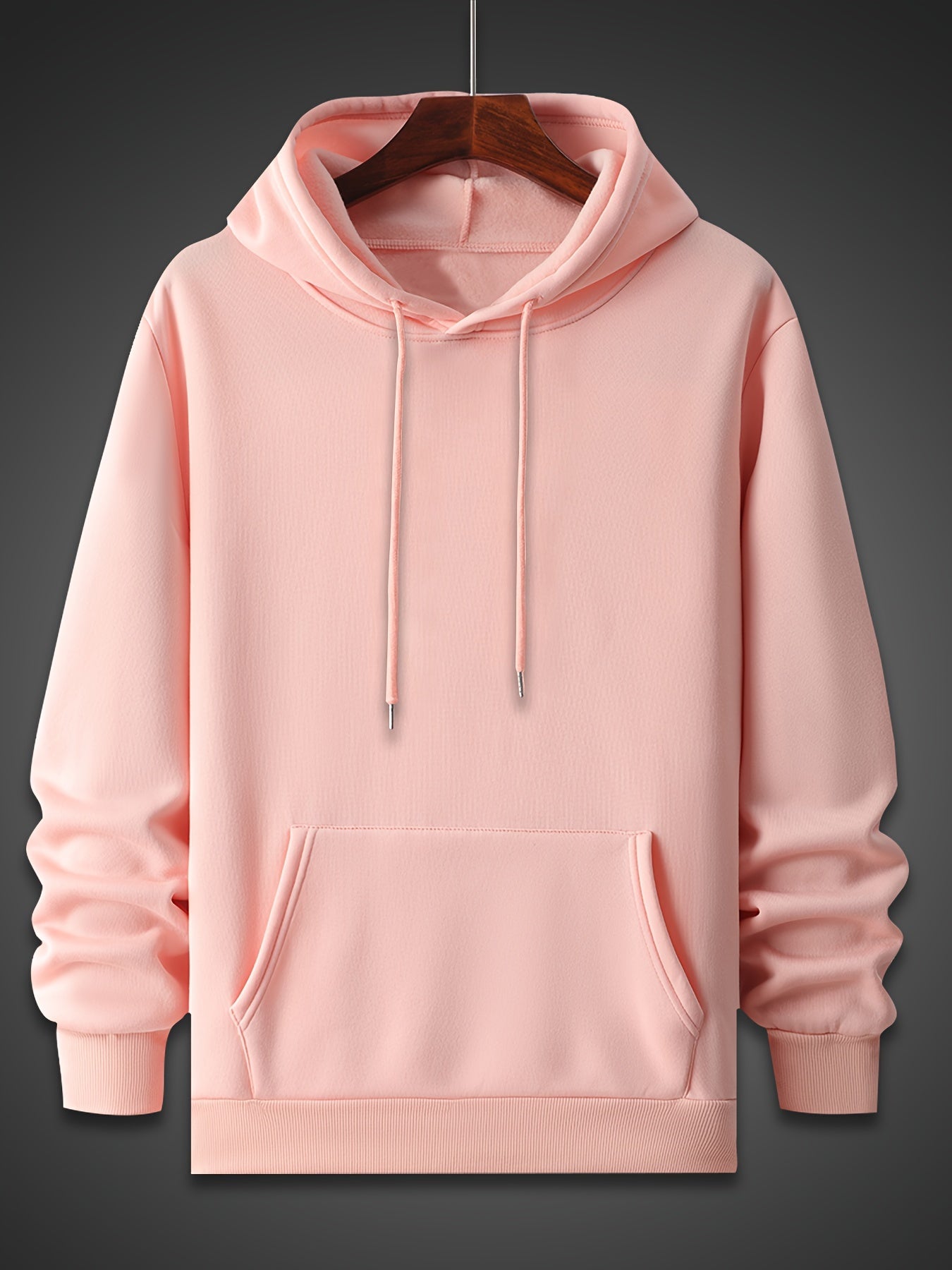MAKE MONEY NOT FRIENDS Print Kangaroo Pocket Hoodie, Casual Long Sleeve Hoodies Pullover Sweatshirt, Men's Clothing, For Fall Winter