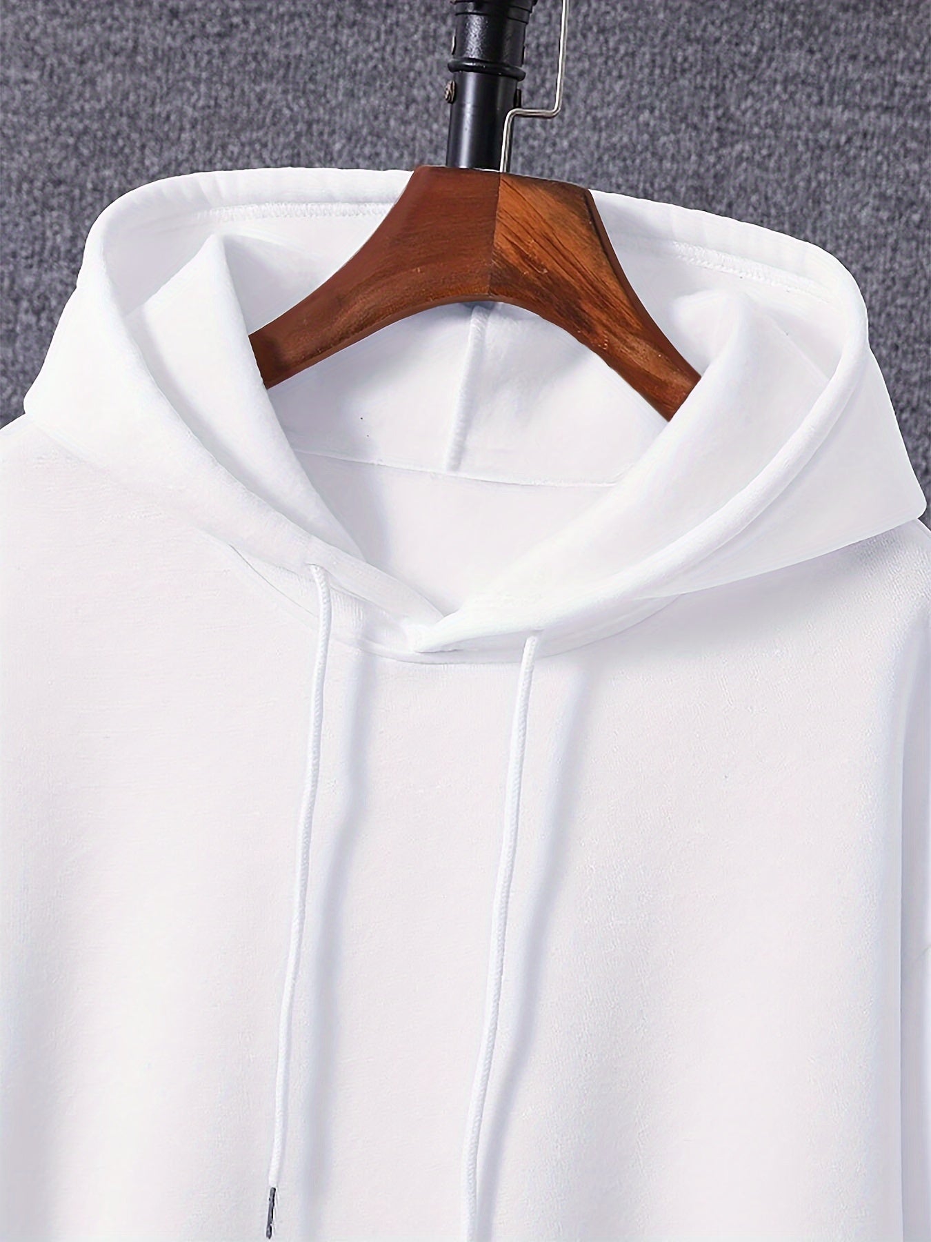 Men's Casual Hoodie with Unique Print Design - Soft Polyester, Machine Washable, Loose Fit Pullover with Kangaroo Pocket