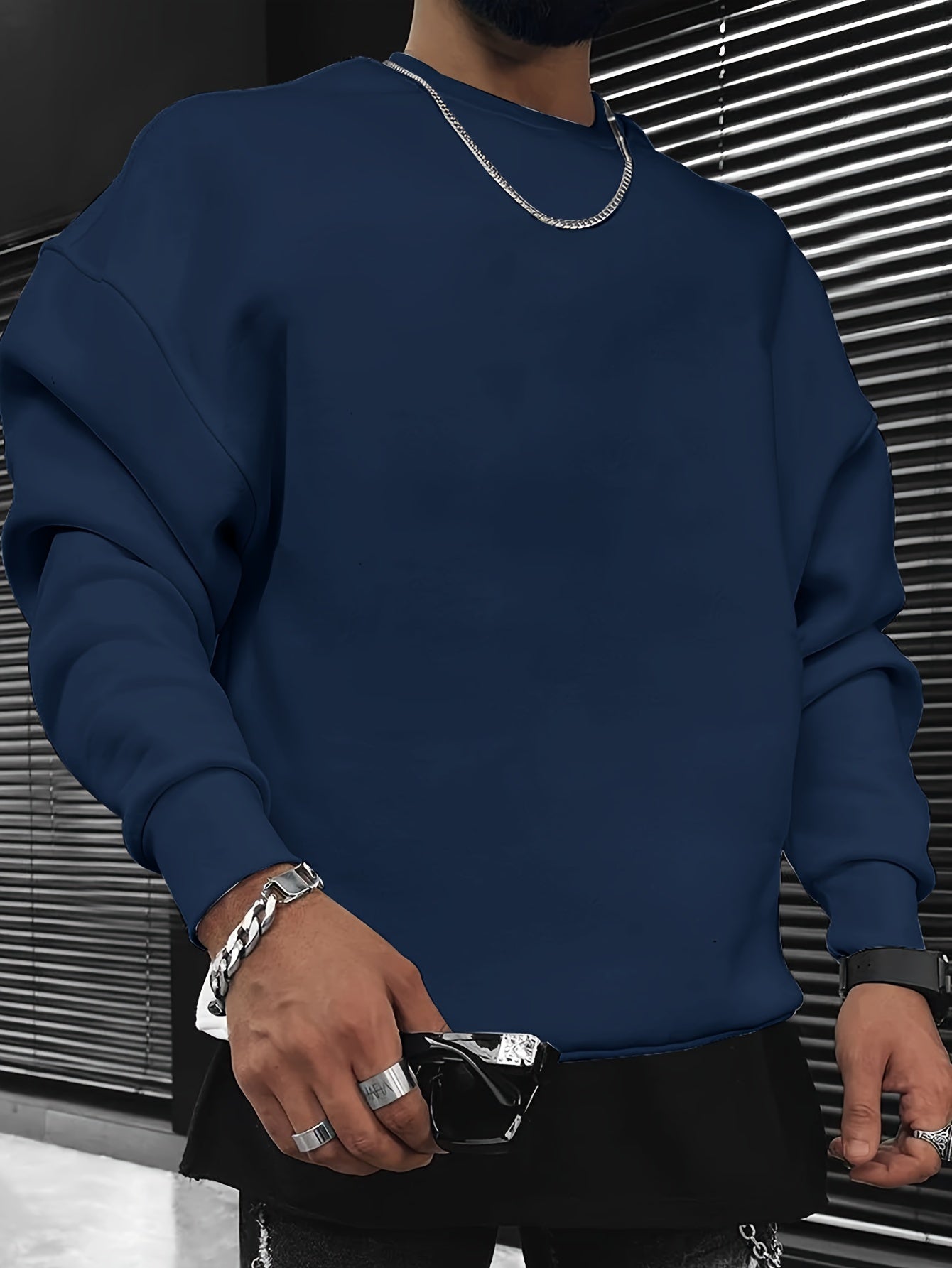 Men's Casual California Chicago 1998 Print Crew Neck Sweatshirt - 100% Polyester Loose Fit Long Sleeve Active Pullover with Slight Stretch and Knit Fabric