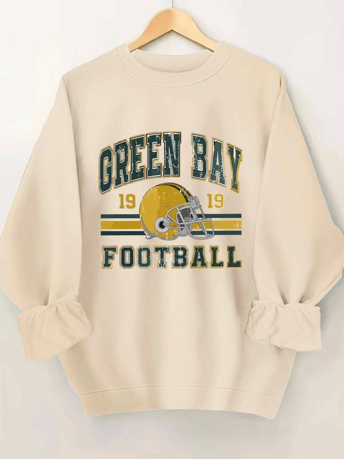 Letter Print Crew Neck Casual Sweatshirt, Polyester 100% Women'S Clothing for Fall & Spring
