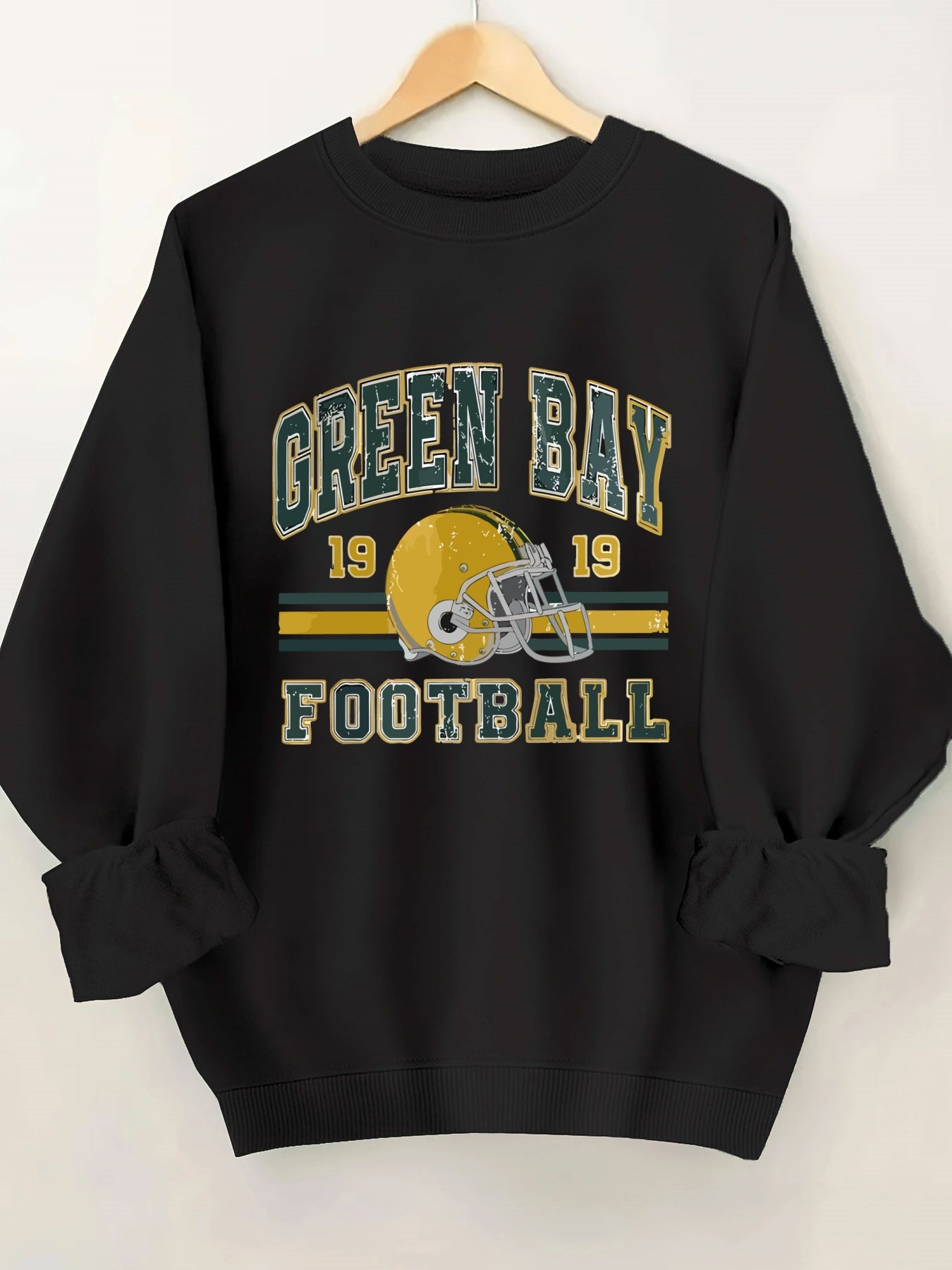 Letter Print Crew Neck Casual Sweatshirt, Polyester 100% Women'S Clothing for Fall & Spring