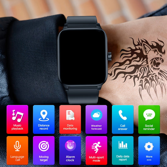 [Smart Call Watch] 1.85-Inch Smartwatch, New Smart Call Watch - 3D Dynamic Sports Plant Growth Dial, 100+ Sports Modes, Connectable to Iphone And Android Phones, Answer And Make Calls, Message Push