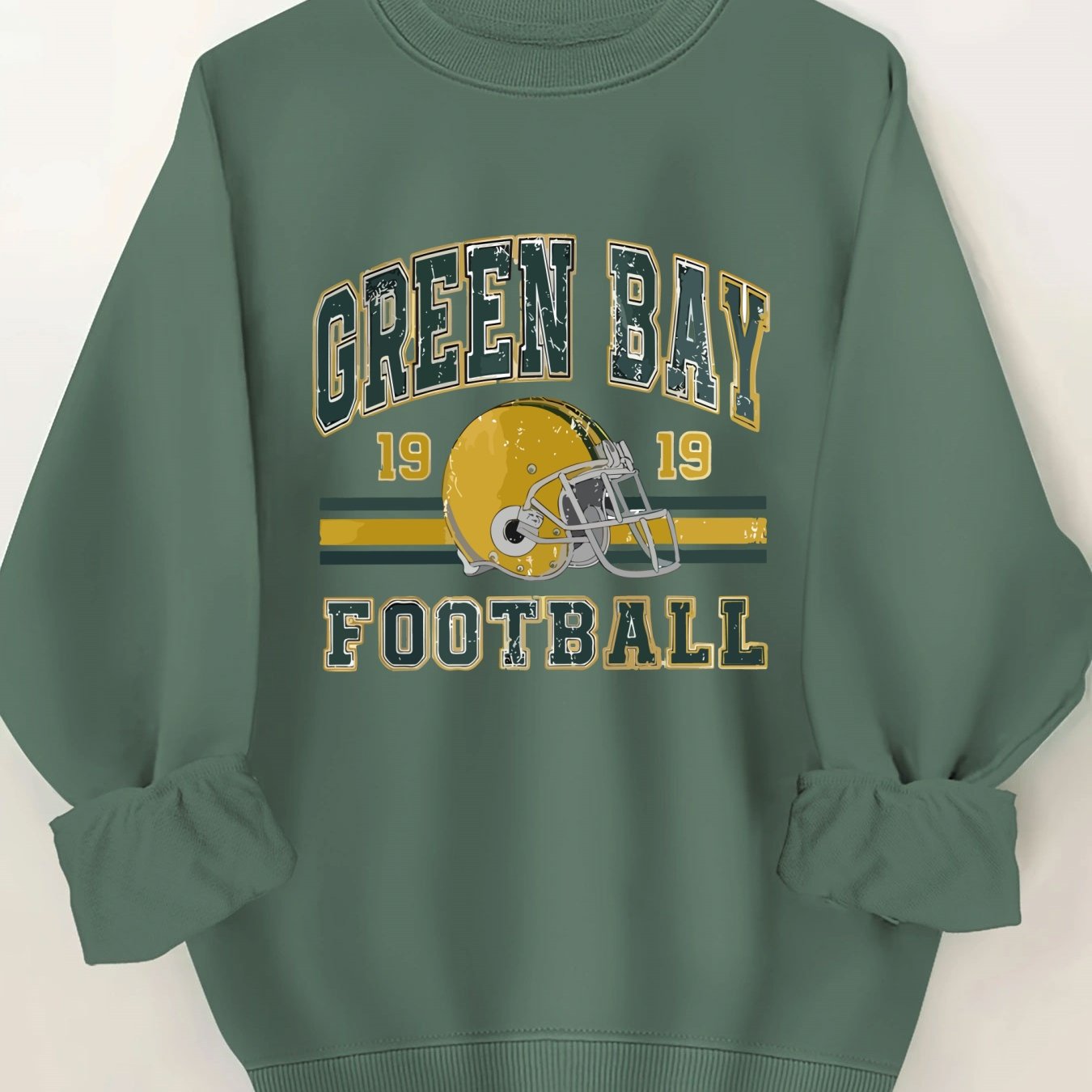Letter Print Crew Neck Casual Sweatshirt, Polyester 100% Women'S Clothing for Fall & Spring