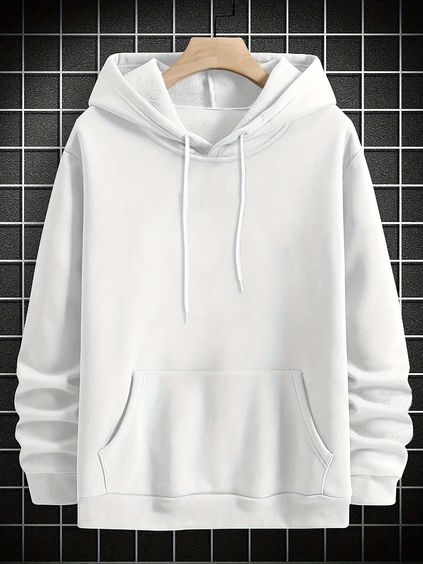 JAPAN Village Scene Printed Men's Stylish Pullover Hoodie, Autumn Winter Hooded Sweatshirt, Soft Fabric, Regular Fit