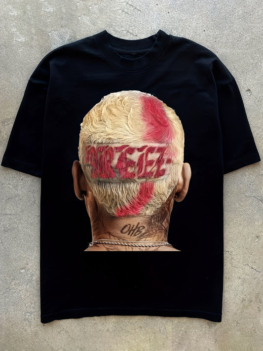 Men's Trendy Casual Short Sleeve Top With Exquisite And Novelty Drawings For Summer