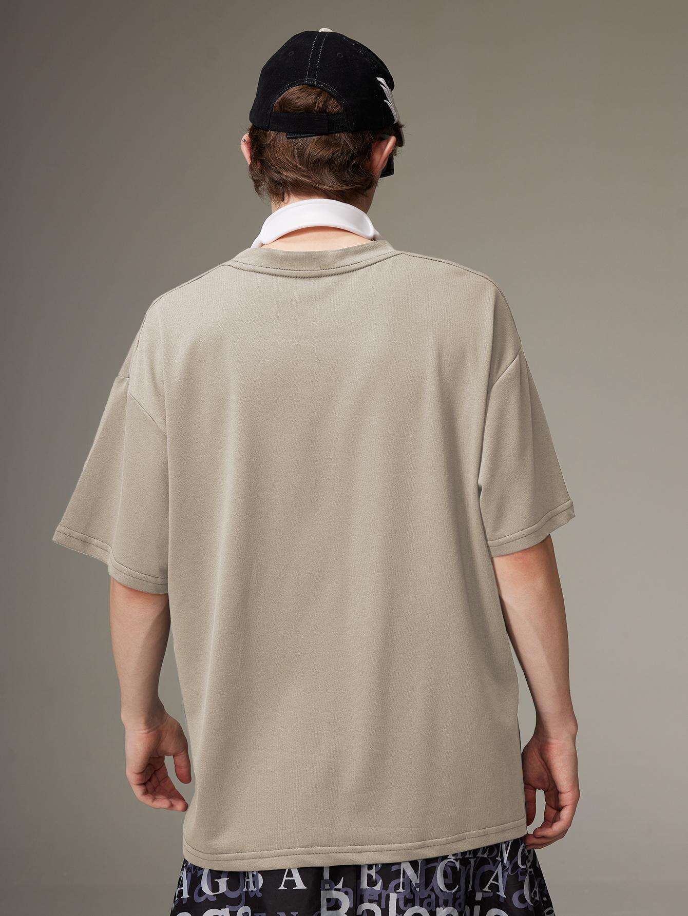 Korean Style Men Tops Kpop Streetwear STAY Print Luxury Cotton Male Tees Oversize Casual Unisex T-shirts Y2k Harajuku