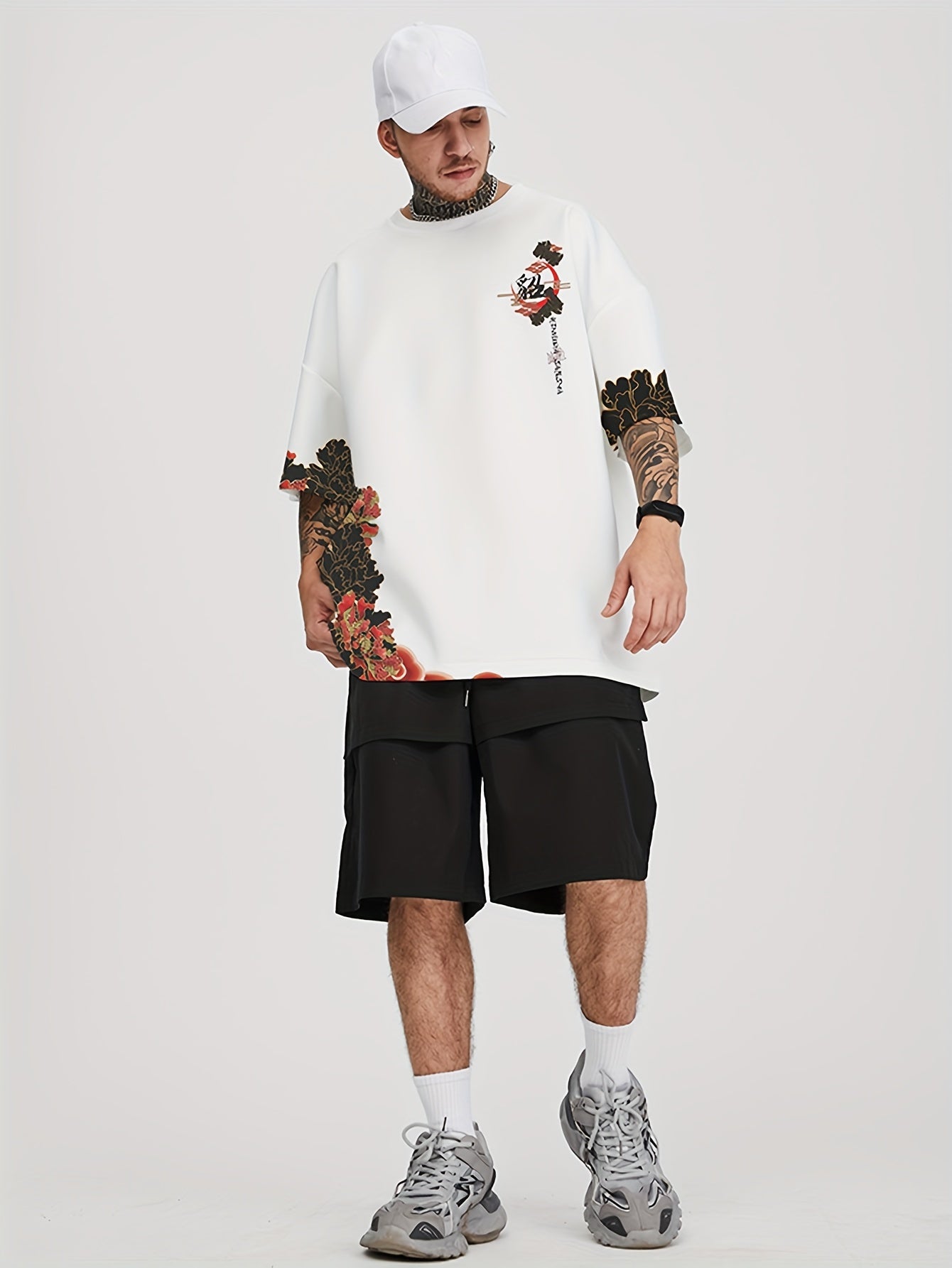 Men's Loose Beauty Graphic Print T-shirt, Casual Short Sleeve Crew Neck Tee, Men's Clothing For Summer Outdoor