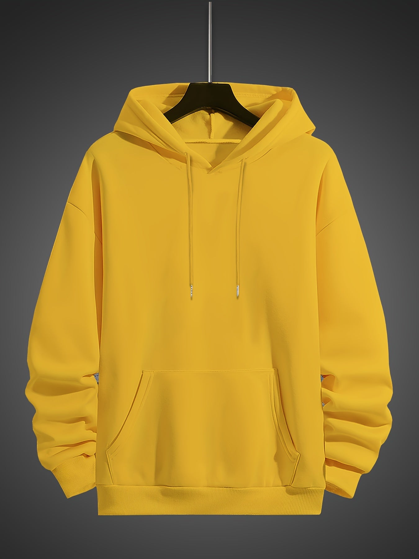 MAKE MONEY NOT FRIENDS Print Kangaroo Pocket Hoodie, Casual Long Sleeve Hoodies Pullover Sweatshirt, Men's Clothing, For Fall Winter