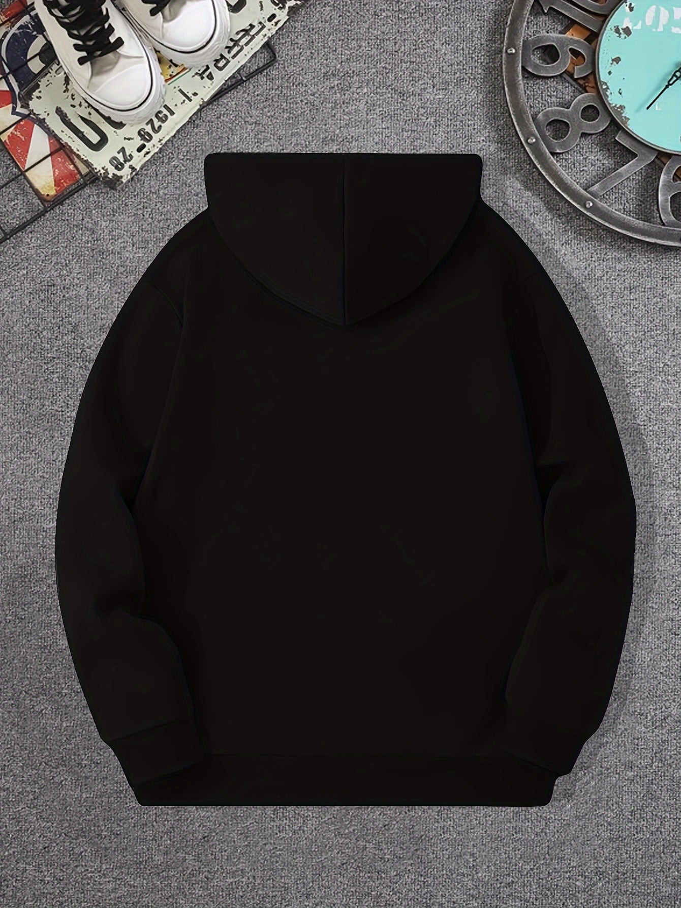 Astronaut And Planets Pattern Print Hooded Sweatshirt, Hoodies Fashion Casual Tops For Spring Autumn, Men's Clothing