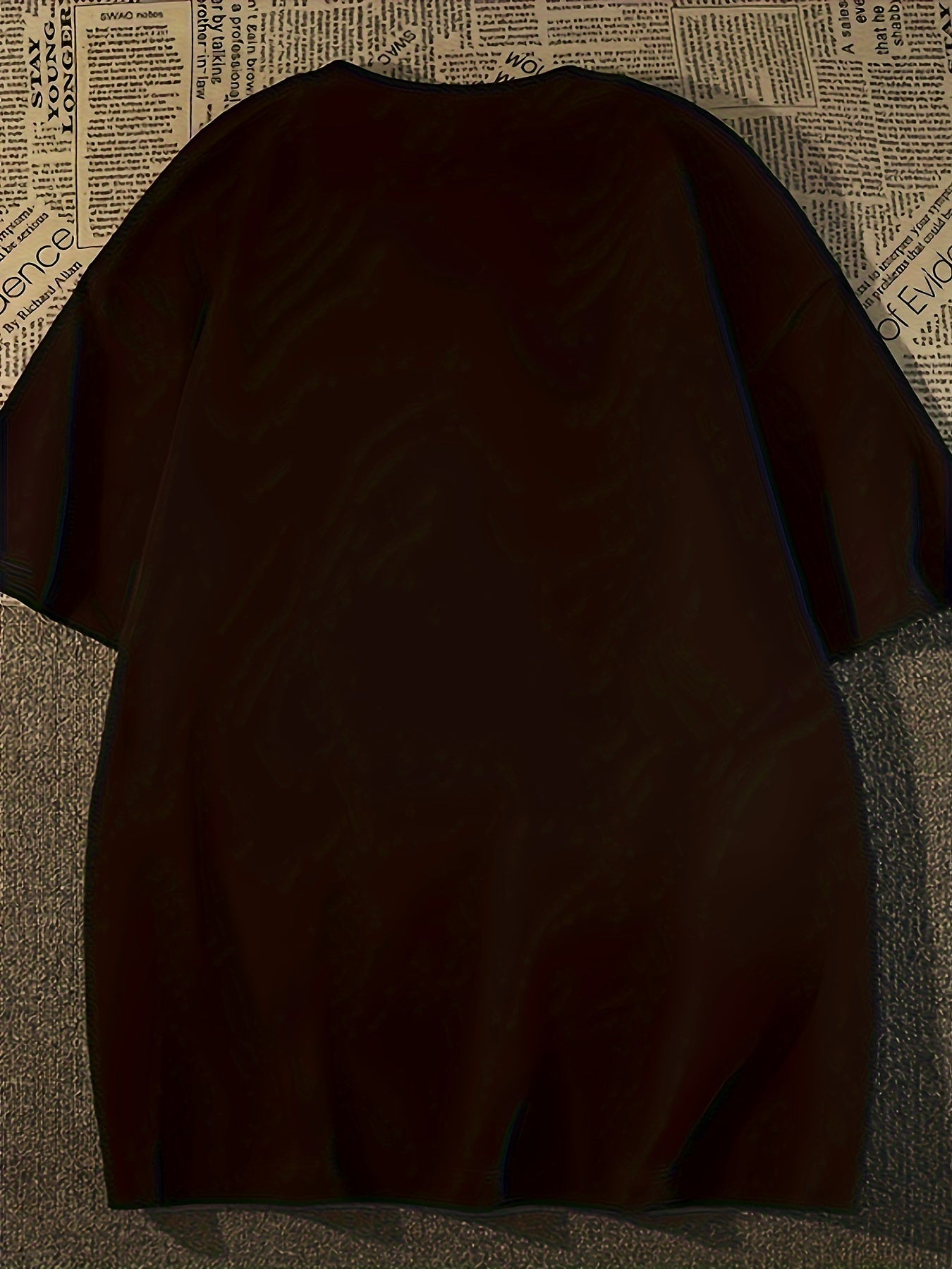 Men's Vintage-Inspired Cotton T-Shirt with Unique Print - Loose Fit, Drop Shoulder Design, Round Neck, Non-Transparent - Perfect for Summer