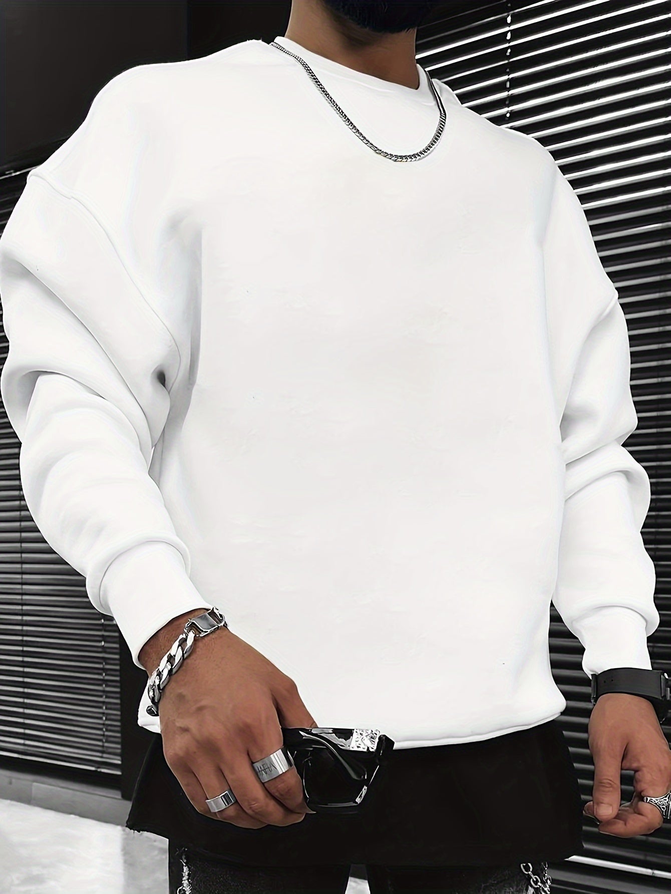 Men's Casual California Chicago 1998 Print Crew Neck Sweatshirt - 100% Polyester Loose Fit Long Sleeve Active Pullover with Slight Stretch and Knit Fabric