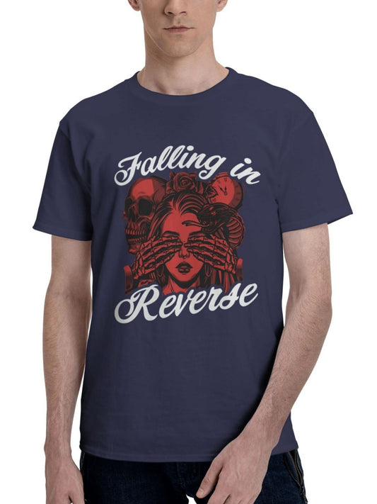 Falling In Reverses Short Sleeve T Shirt 2025 Harajuku Summer Vintage Washed T Shirt Cotton Men'S Casual Loose Round Neck Oversized T shirts