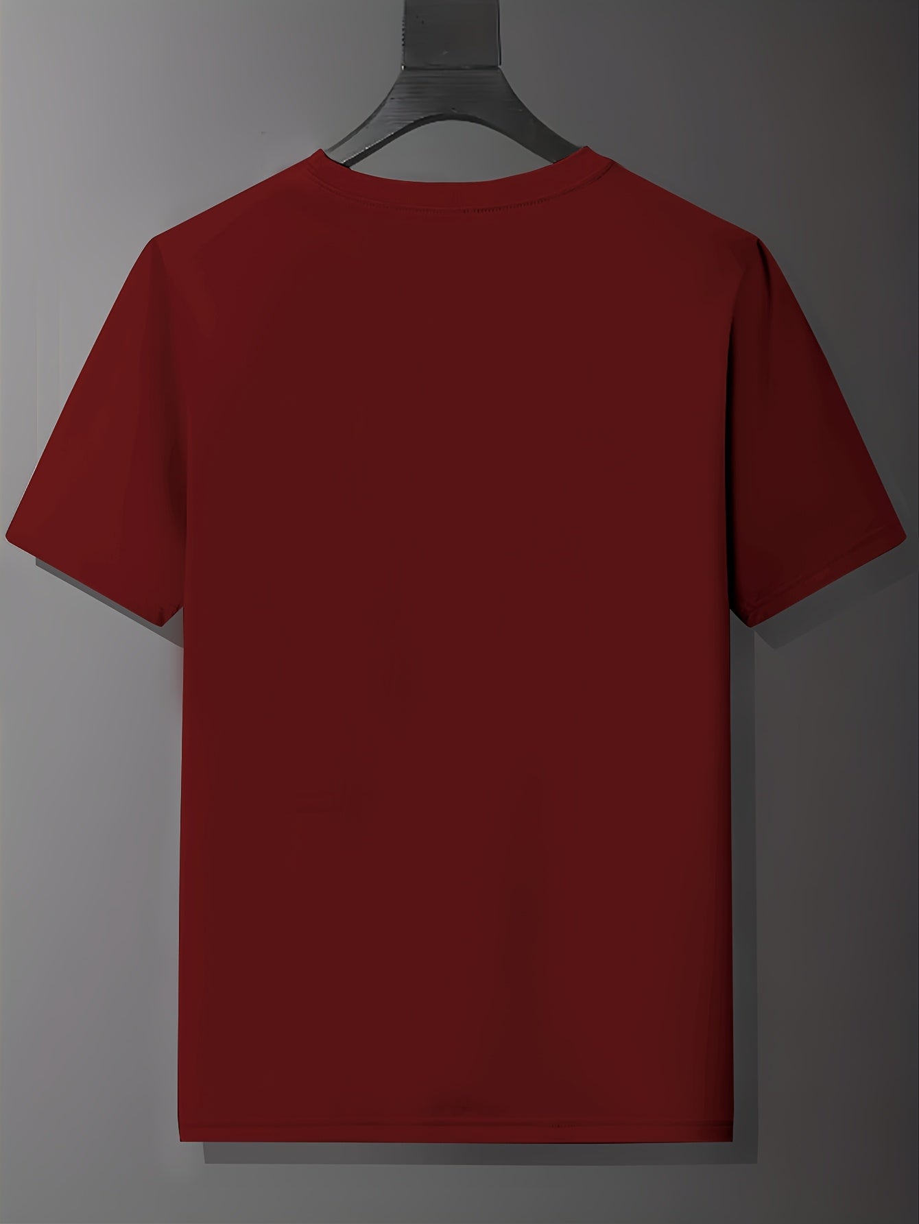 Men's Casual & Sporty Red Graphic Tee - Loose Fit, Short Sleeve with Unique Character Portrait Print, Polyester Blend, Machine Washable - Stylish Streetwear
