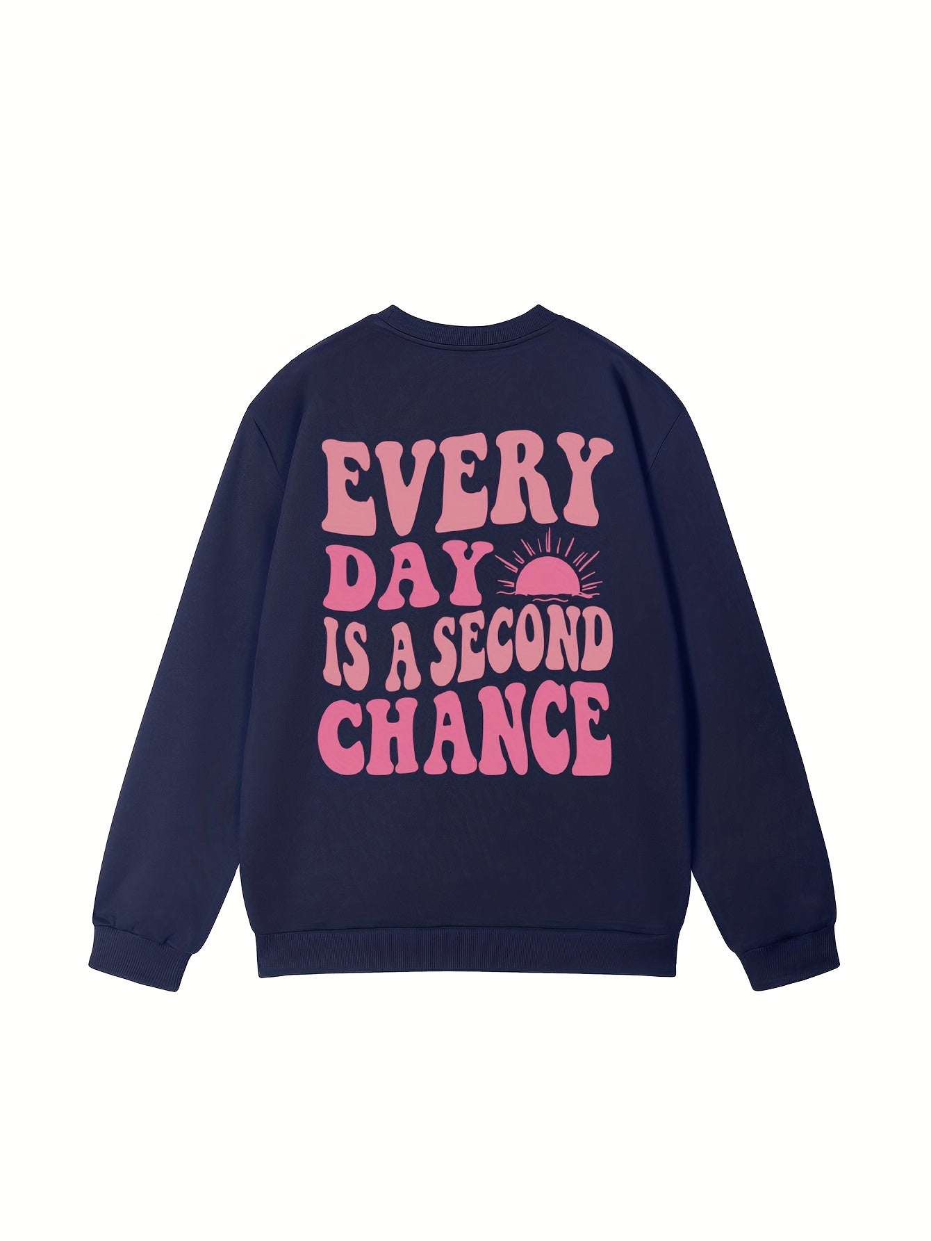 Letter Print Pullover Sweatshirt, Casual Long Sleeve Crew Neck Sweatshirt For Fall & Winter, Women's Clothing