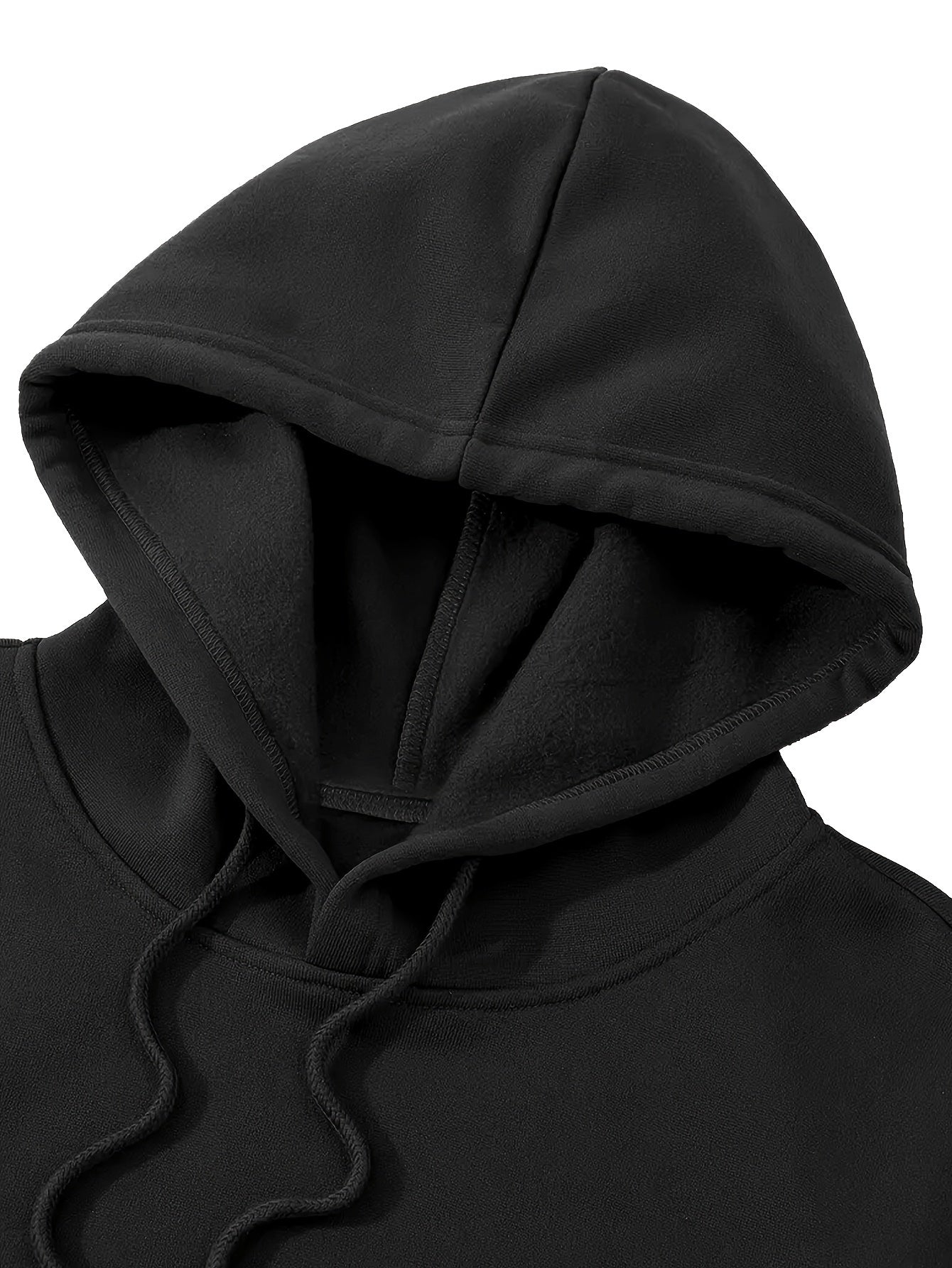 KOURRTER Fleece-Lined Hoodie with Mysterious Cross Print - Casual Pullover Sweatshirt for Men & Women, Perfect for Fall/Winter Streetwear, Sweater Hoodie, KOURRTER