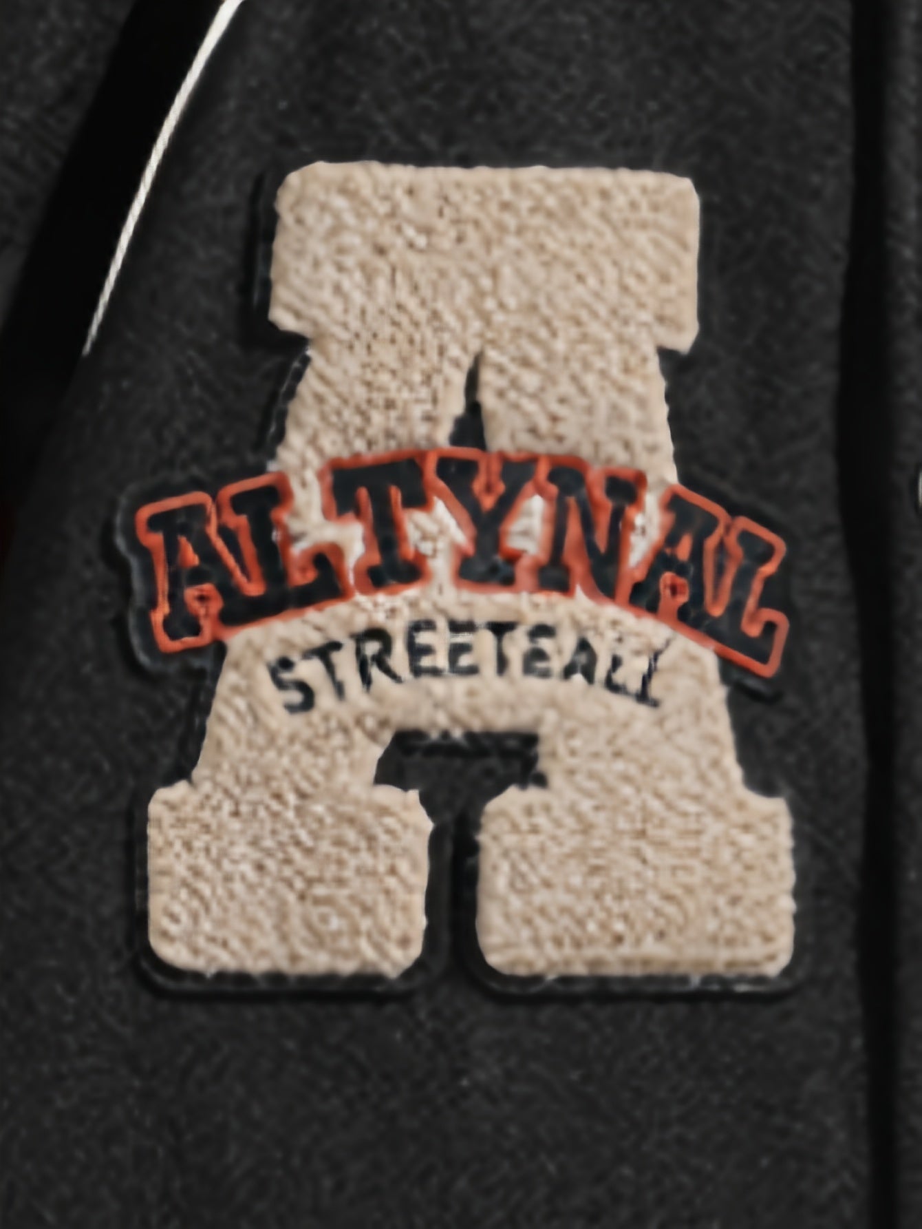 Men's Color Matching Letters Embroidery Striped Baseball Jacket With Pockets, Casual Baseball Collar Button Up Long Sleeve Varsity Jacket For Outdoor