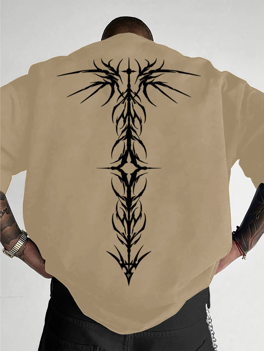 NEW CHALLENGE" Men's Fashion Print Casual T-Shirt - Comfortable Crew Neck, Short Sleeve, Polyester Blend, Machine Washable - Perfect for Summer Streetwear