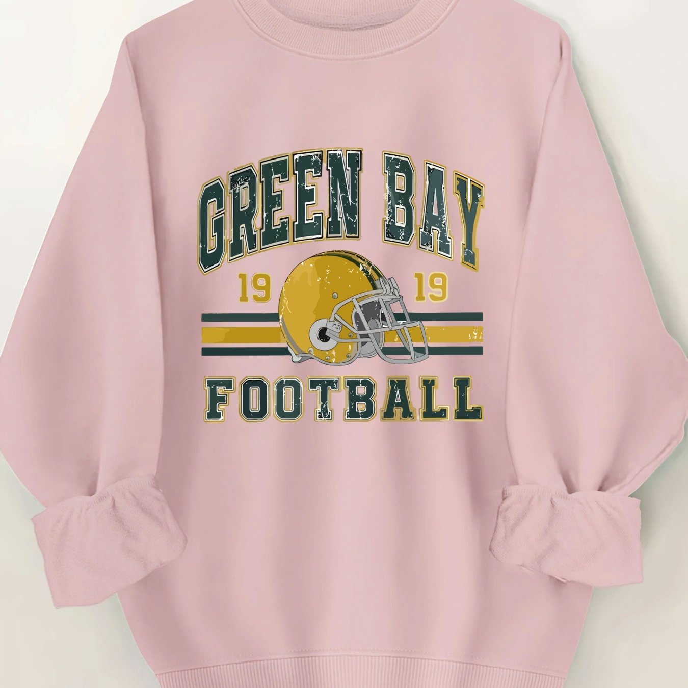 Letter Print Crew Neck Casual Sweatshirt, Polyester 100% Women'S Clothing for Fall & Spring