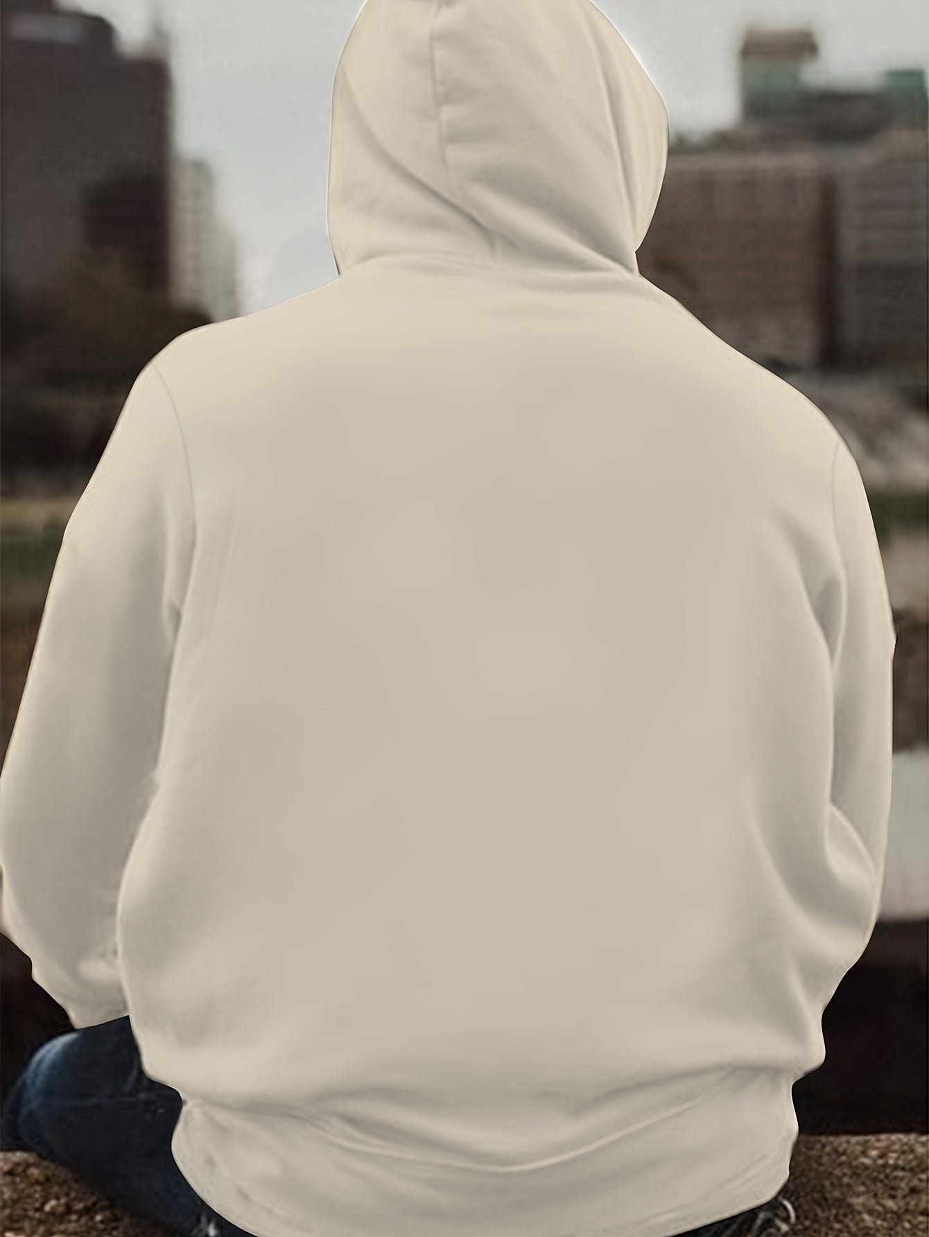 MBDMBD Unisex Trendy Bear Graphic Hoodie, Casual Polyester Knit Fabric with Slight Stretch, Loose Fit, Hooded Pullover Sweatshirt for Fall/Winter