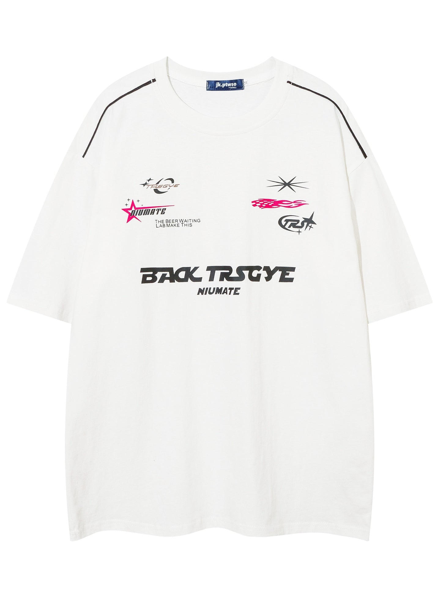 Men's Trendy Oversized Crew Neck Graphic Short Sleeve T-shirt With Fancy Print, Street Style For Summer Wear