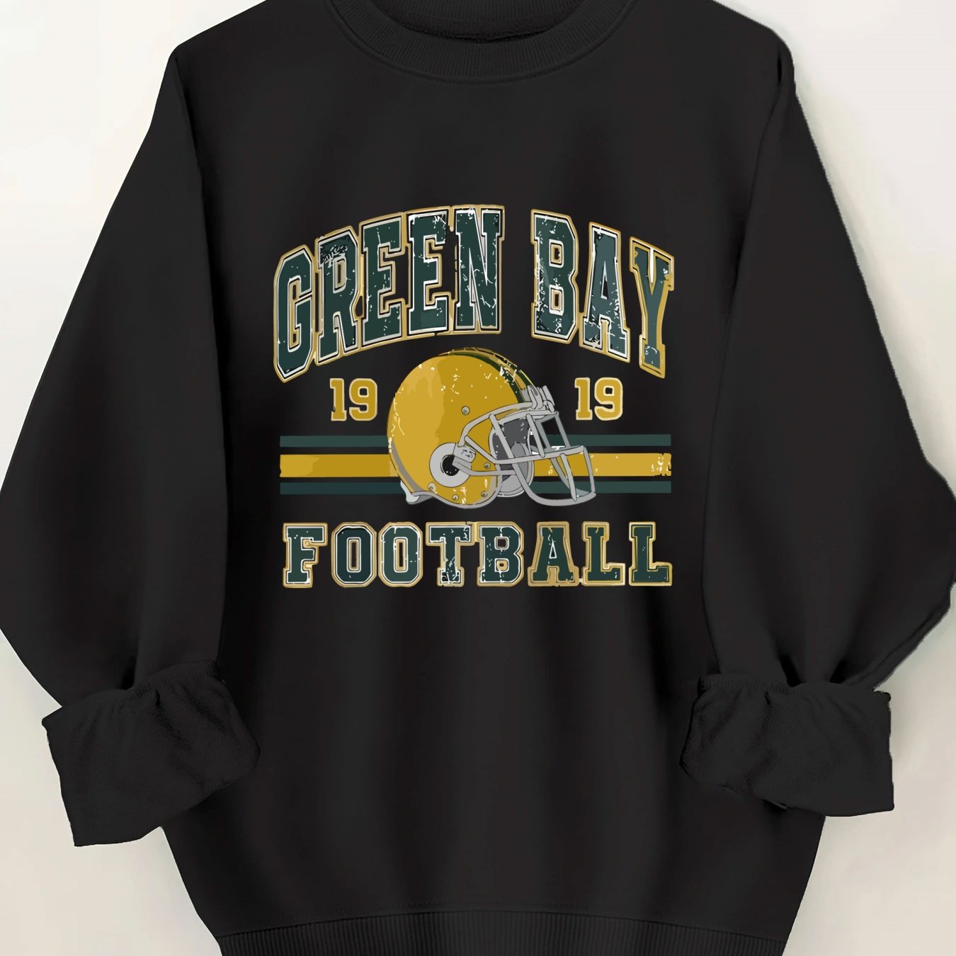 Letter Print Crew Neck Casual Sweatshirt, Polyester 100% Women'S Clothing for Fall & Spring