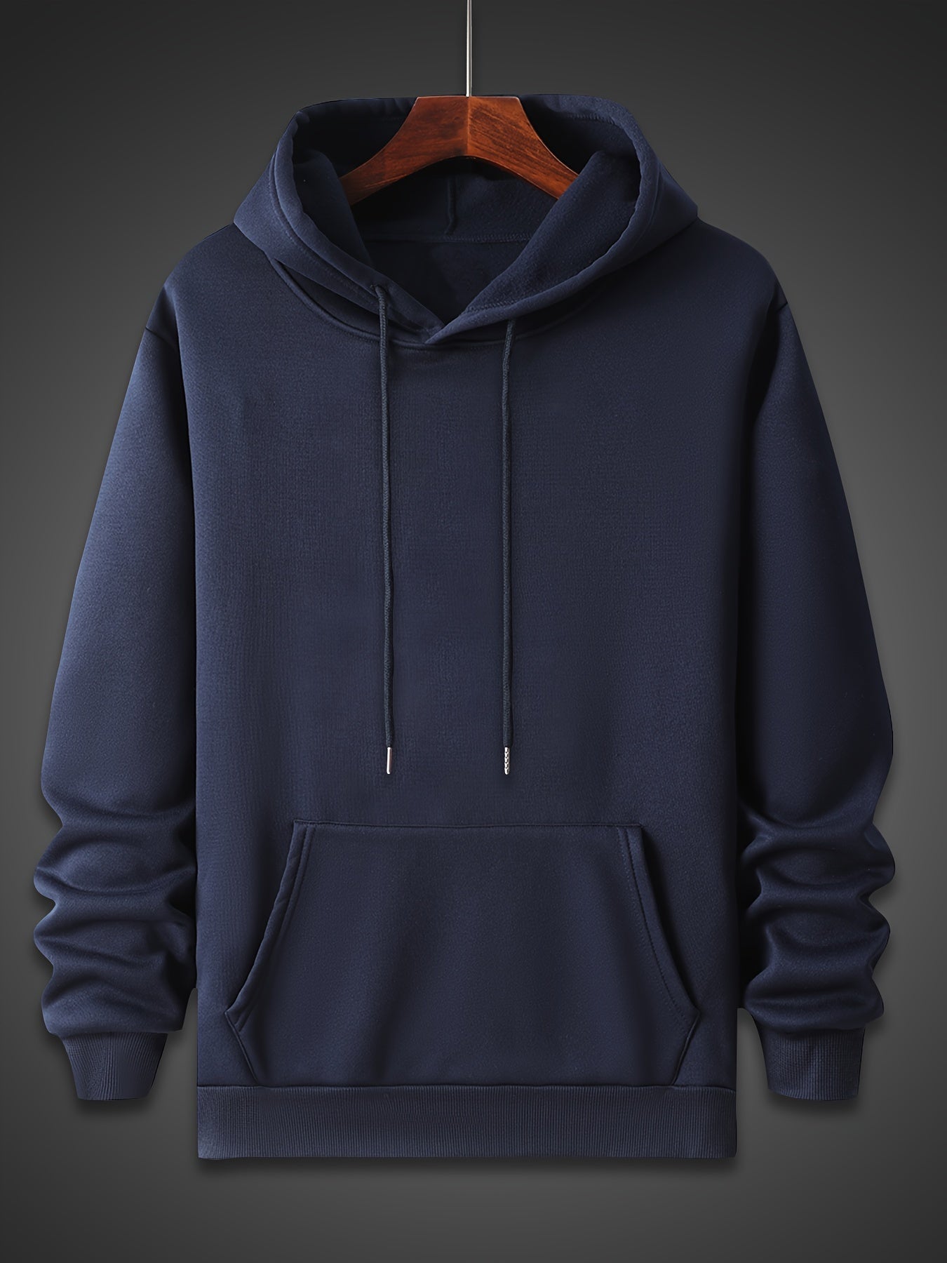 MAKE MONEY NOT FRIENDS Print Kangaroo Pocket Hoodie, Casual Long Sleeve Hoodies Pullover Sweatshirt, Men's Clothing, For Fall Winter