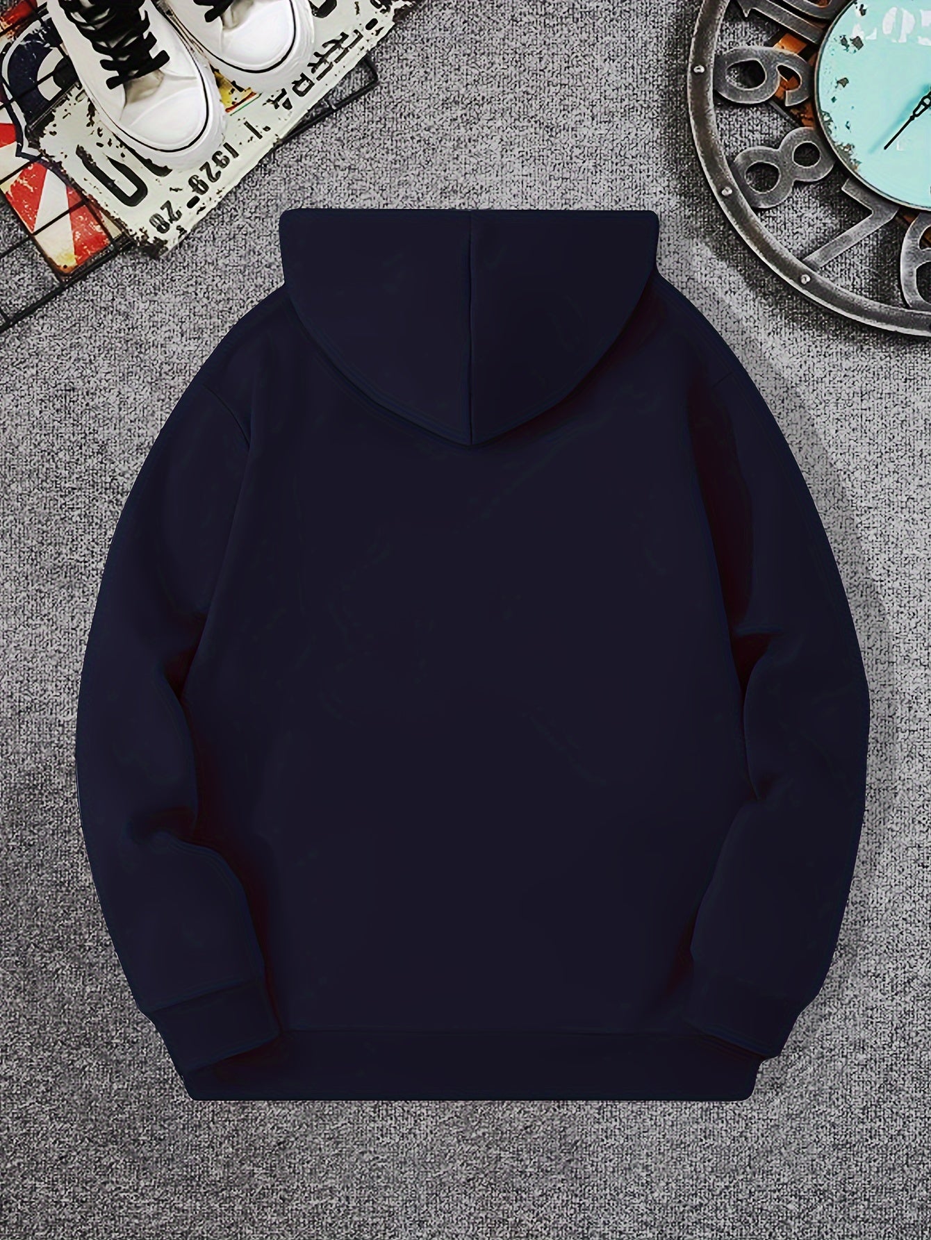 Astronaut And Planets Pattern Print Hooded Sweatshirt, Hoodies Fashion Casual Tops For Spring Autumn, Men's Clothing